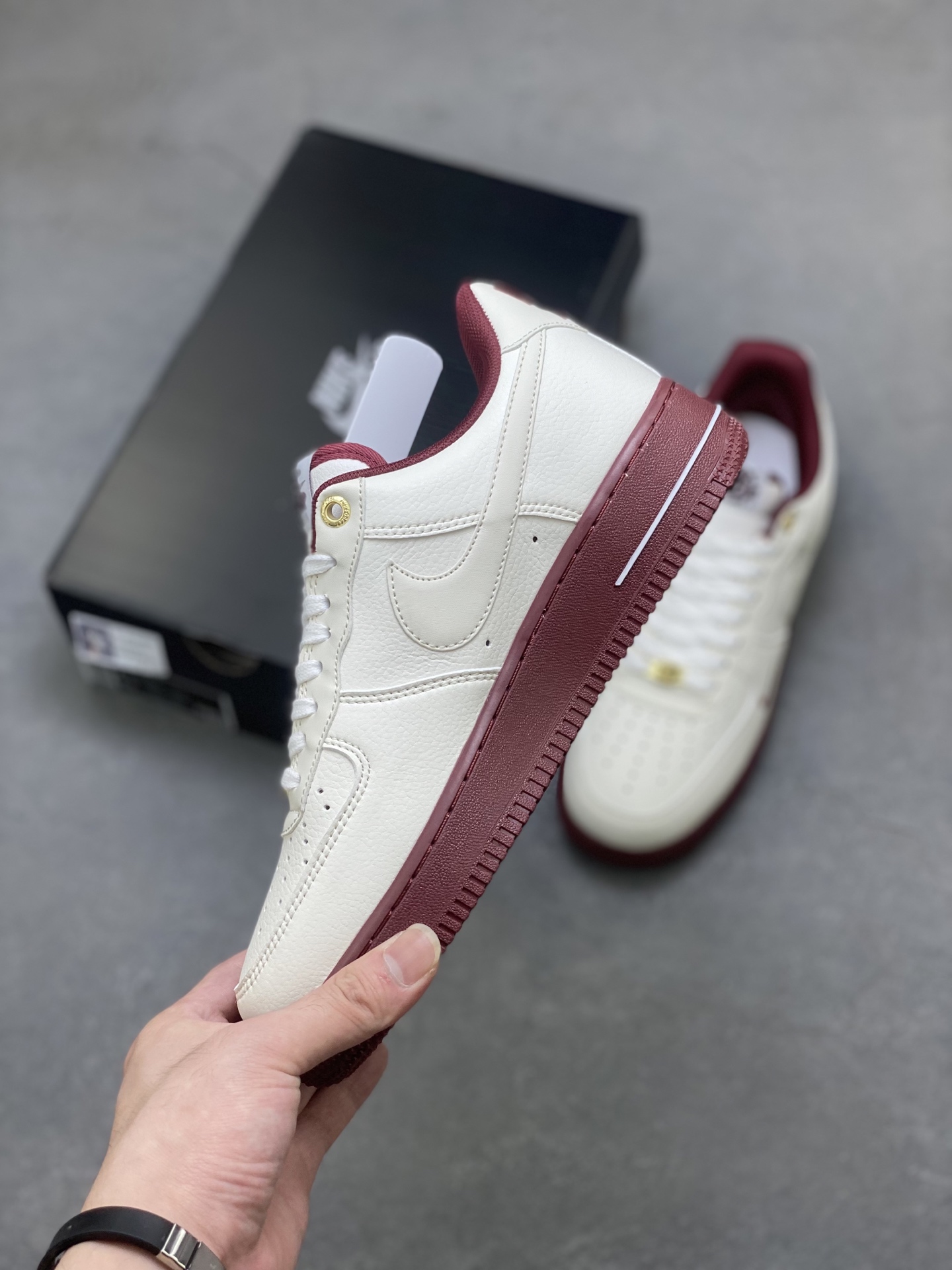 Nike Air Force 1 Low Cream Burgundy Casual Shoes DQ7582-100 4 i1755101068305 9884 0 2