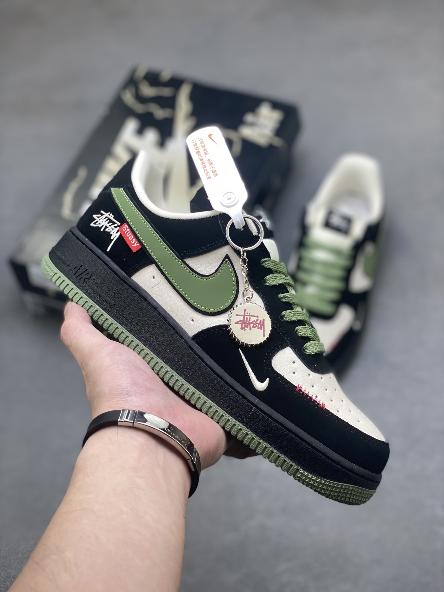 Nike Air Force 1 '07 Low Stussy Olive Aura Sneakers Limited Edition 2 i1755276121853 16 0 0