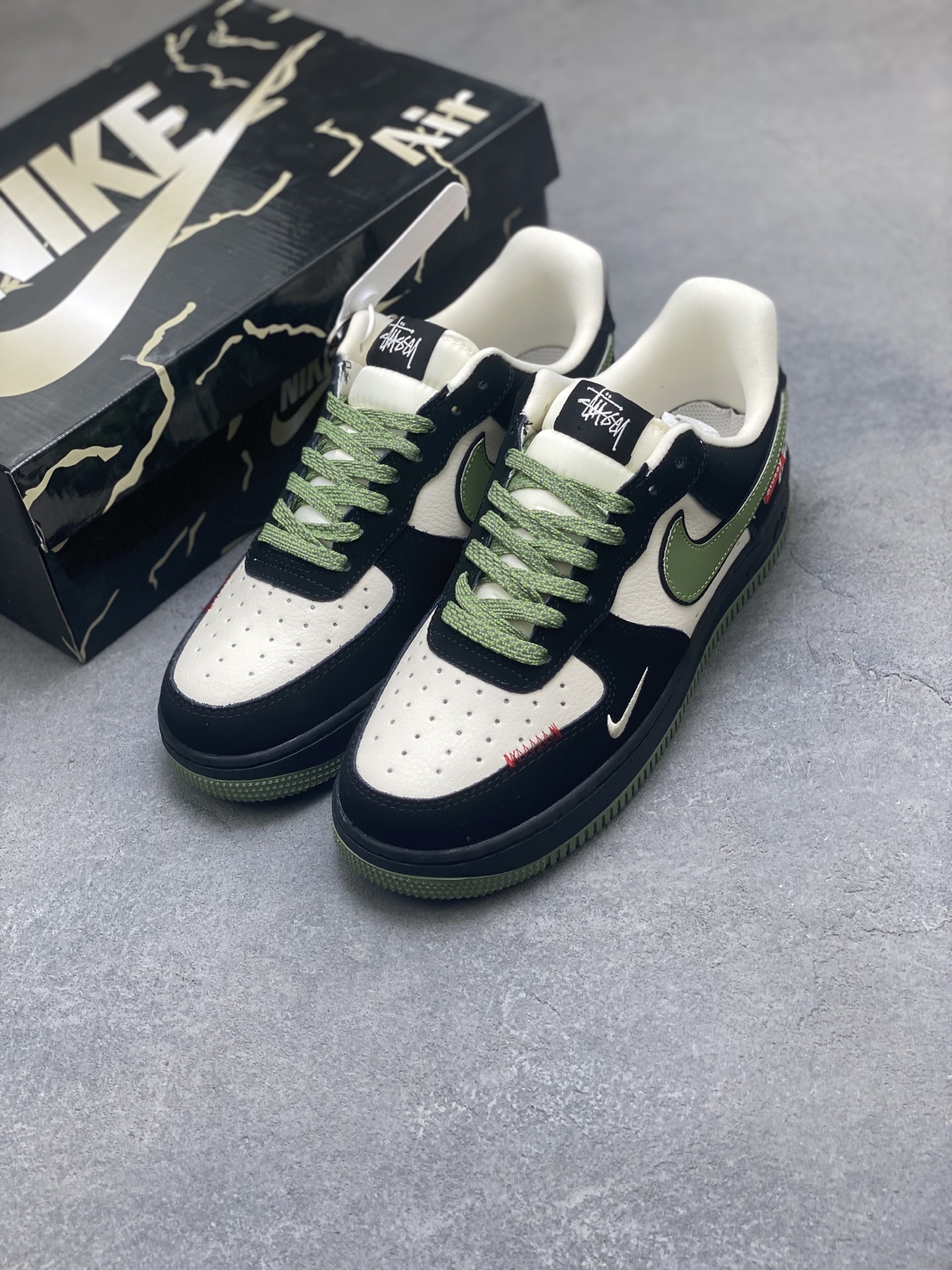 Nike Air Force 1 '07 Low Stussy Olive Aura Sneakers Limited Edition 9 i1755276122383 3956 0 7