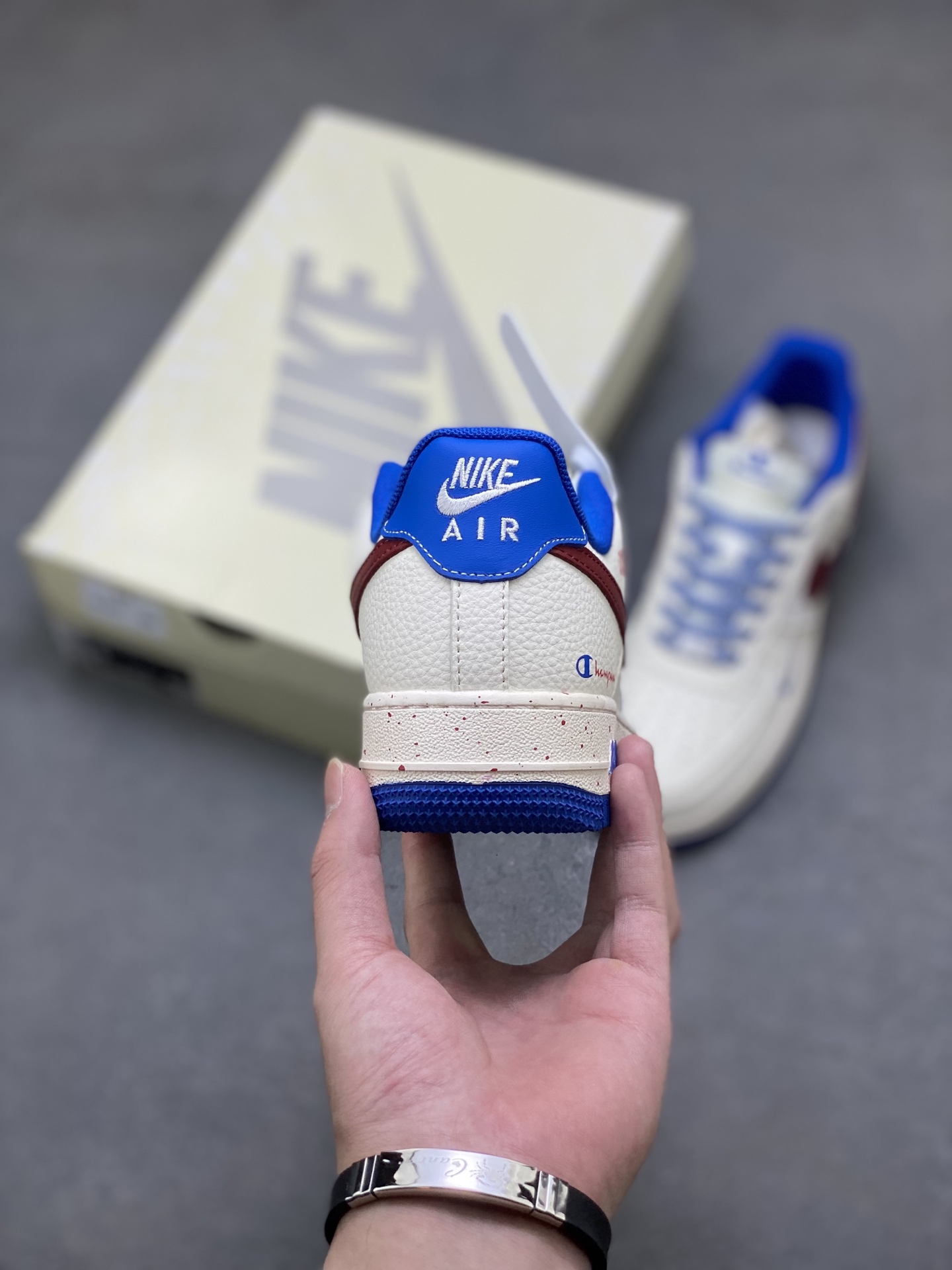 Nike Air Force 1 '07 Low White/Burgundy/Blue Casual Fashion Sneakers 5 i1755360160333 8499 0 3