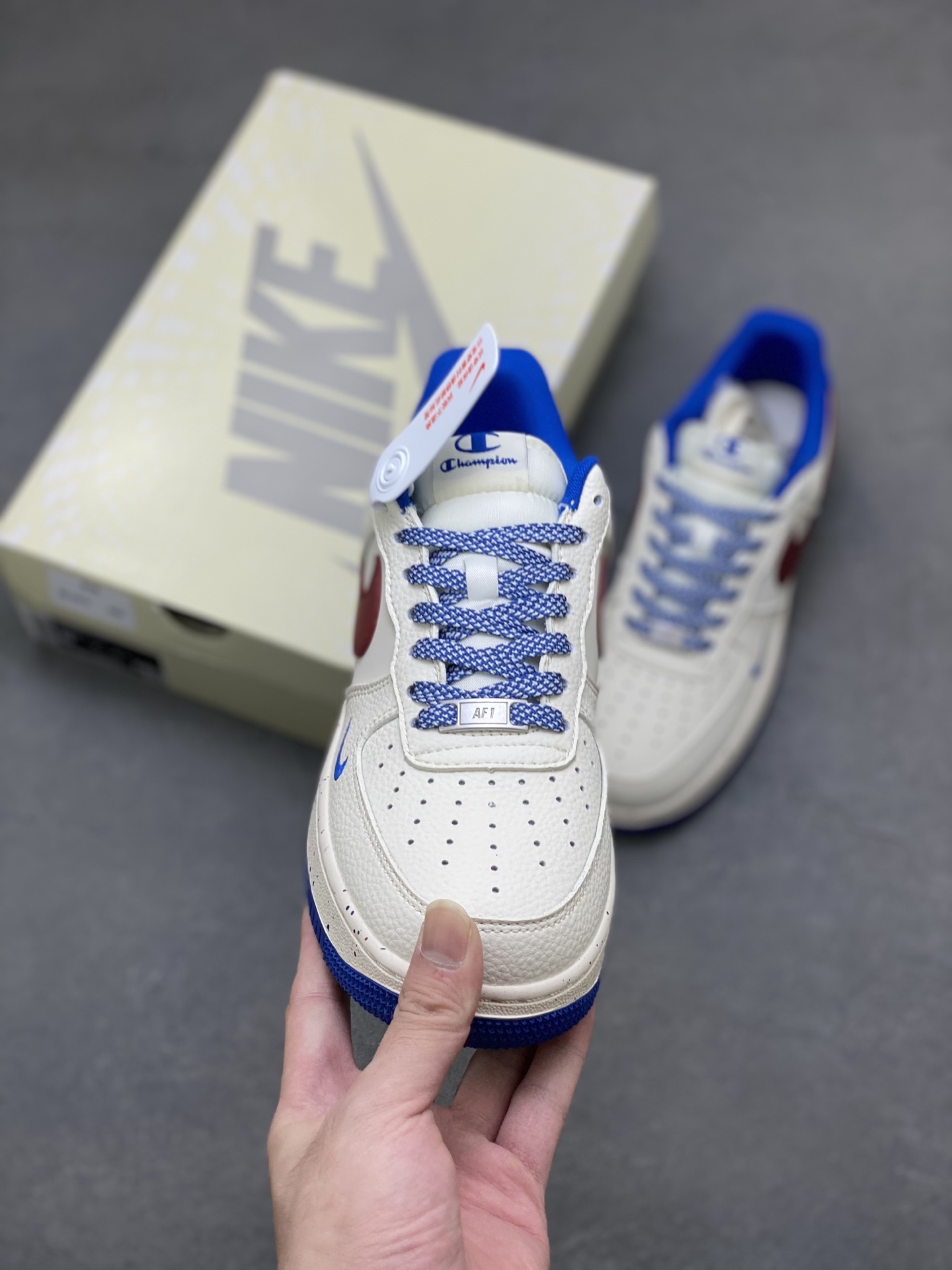 Nike Air Force 1 '07 Low White/Burgundy/Blue Casual Fashion Sneakers 3 i1755360160802 9050 0 1