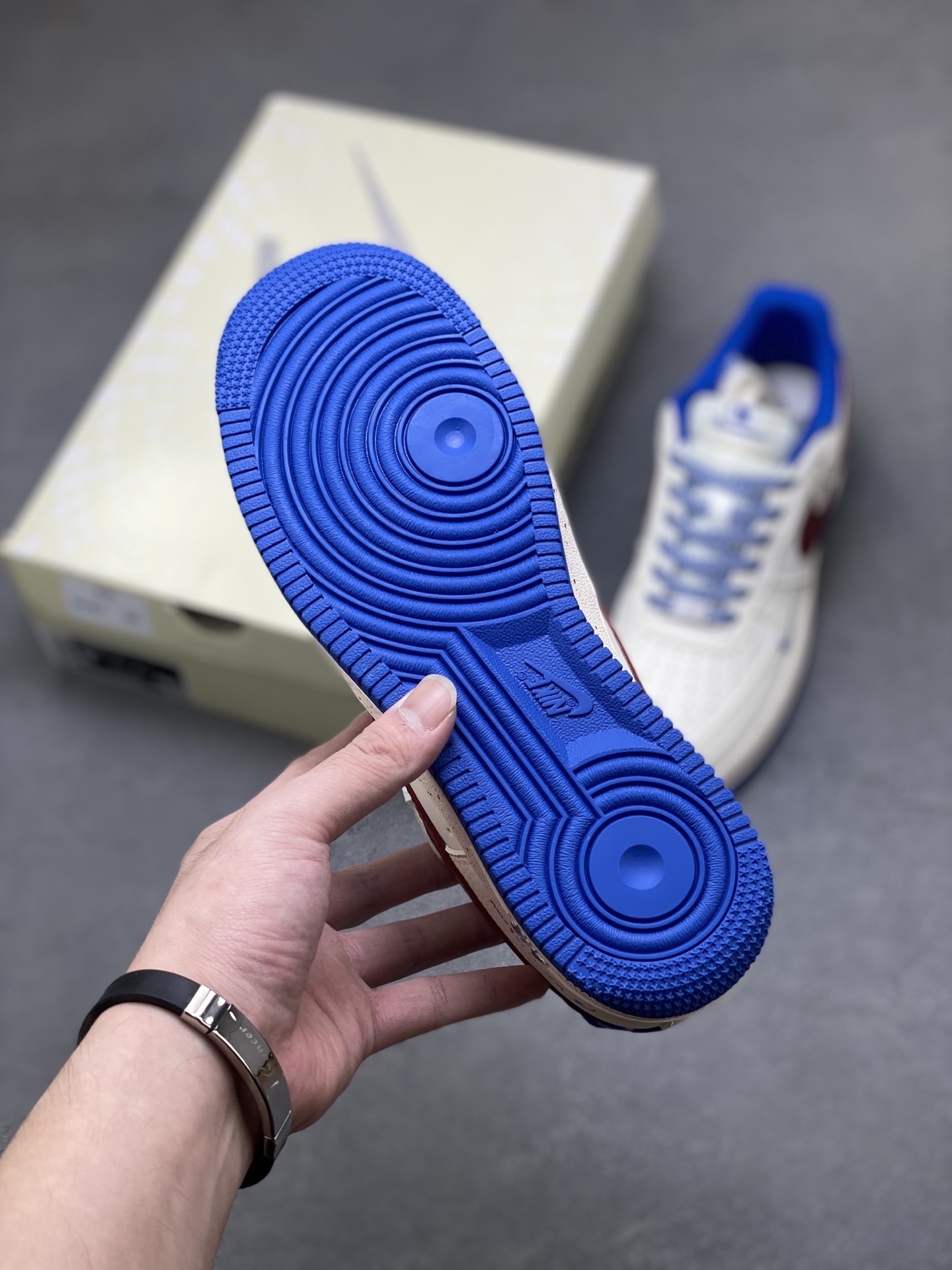 Nike Air Force 1 '07 Low White/Burgundy/Blue Casual Fashion Sneakers 7 i1755360161069 4599 0 5