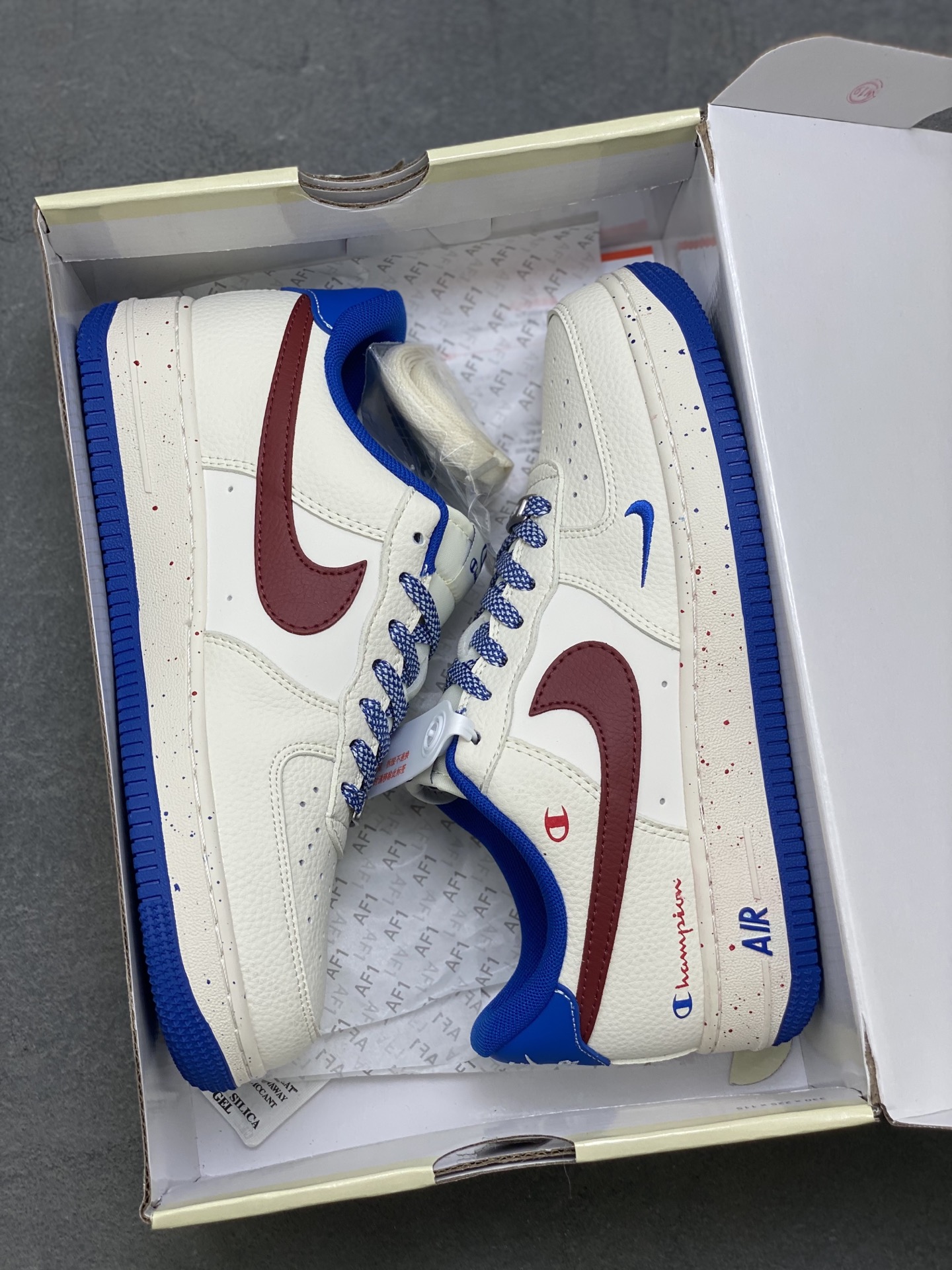 Nike Air Force 1 '07 Low White/Burgundy/Blue Casual Fashion Sneakers 10 i1755360161317 577 0 8