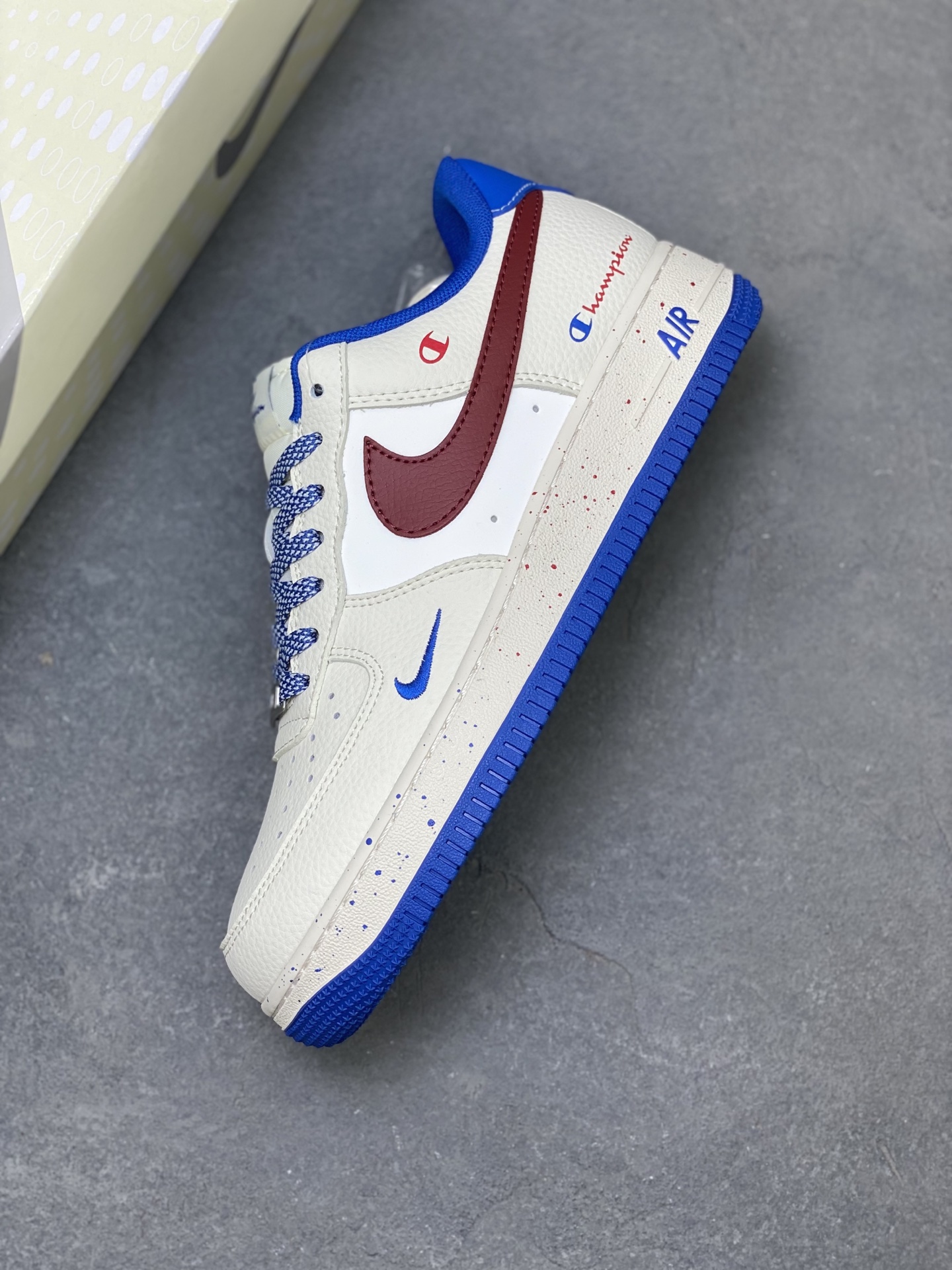 Nike Air Force 1 '07 Low White/Burgundy/Blue Casual Fashion Sneakers 8 i1755360164470 3506 0 6