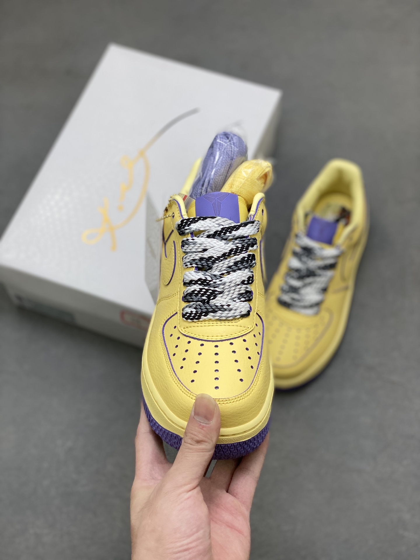 Nike Air Force 1 '07 Low HV9408-700 Yellow/Purple Limited Edition Sneakers 3 i1755360343352 6560 0 1