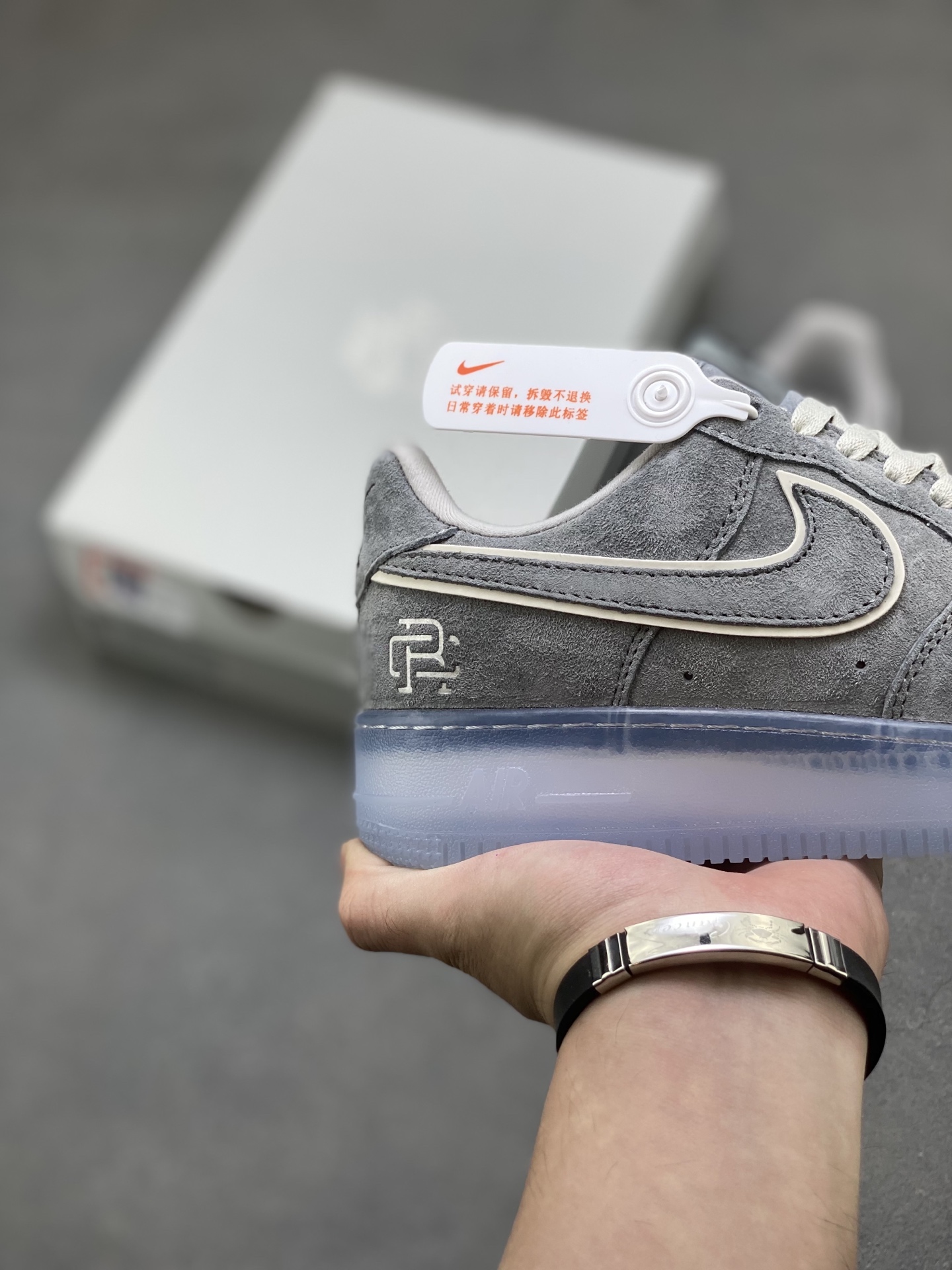 Nike Air Force 1 '07 Low Grey Suede Casual Sneakers (AA1117-199) 6 i1755360383833 9594 0 4
