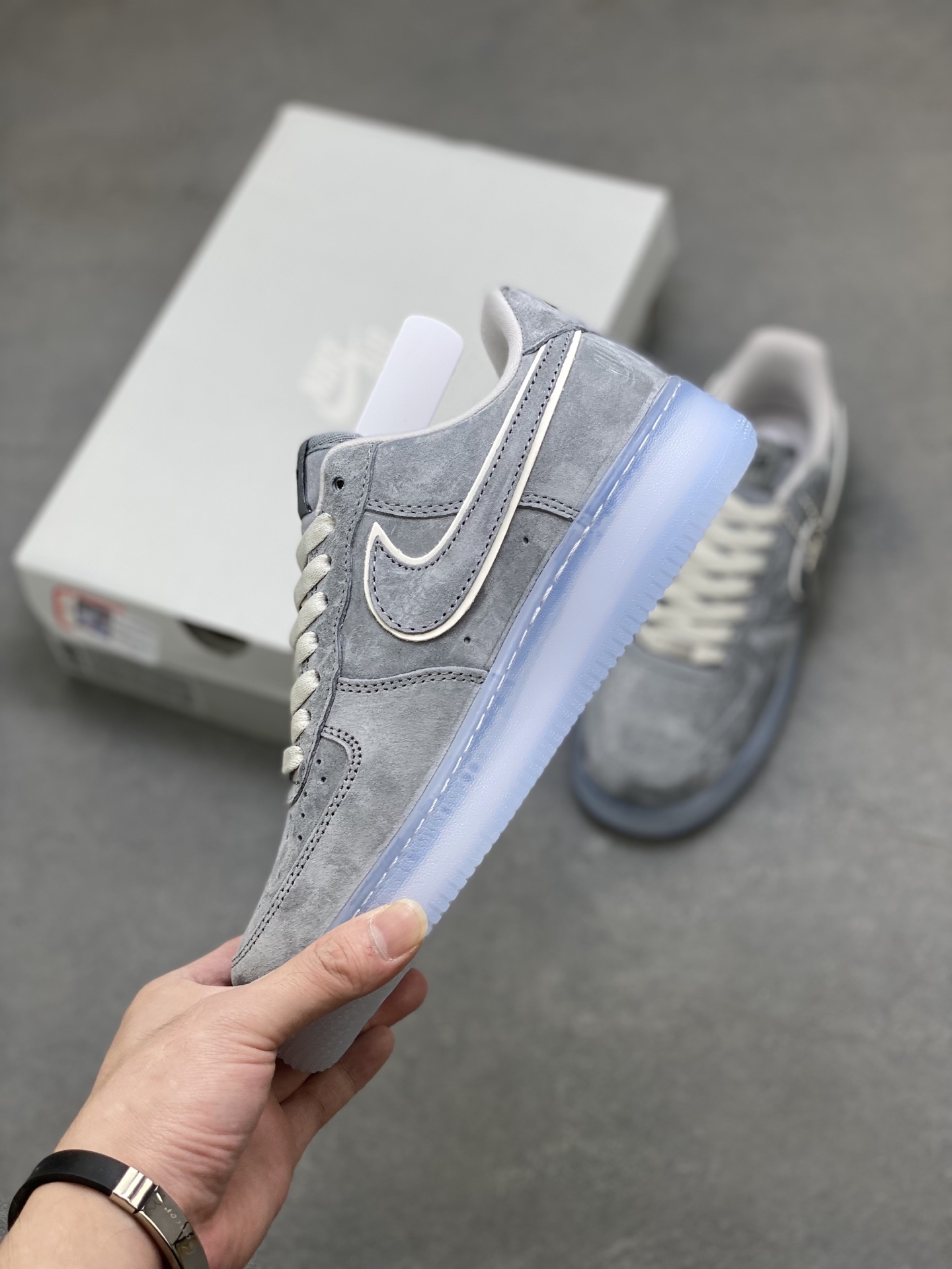Nike Air Force 1 '07 Low Grey Suede Casual Sneakers (AA1117-199) 4 i1755360384254 7702 0 2