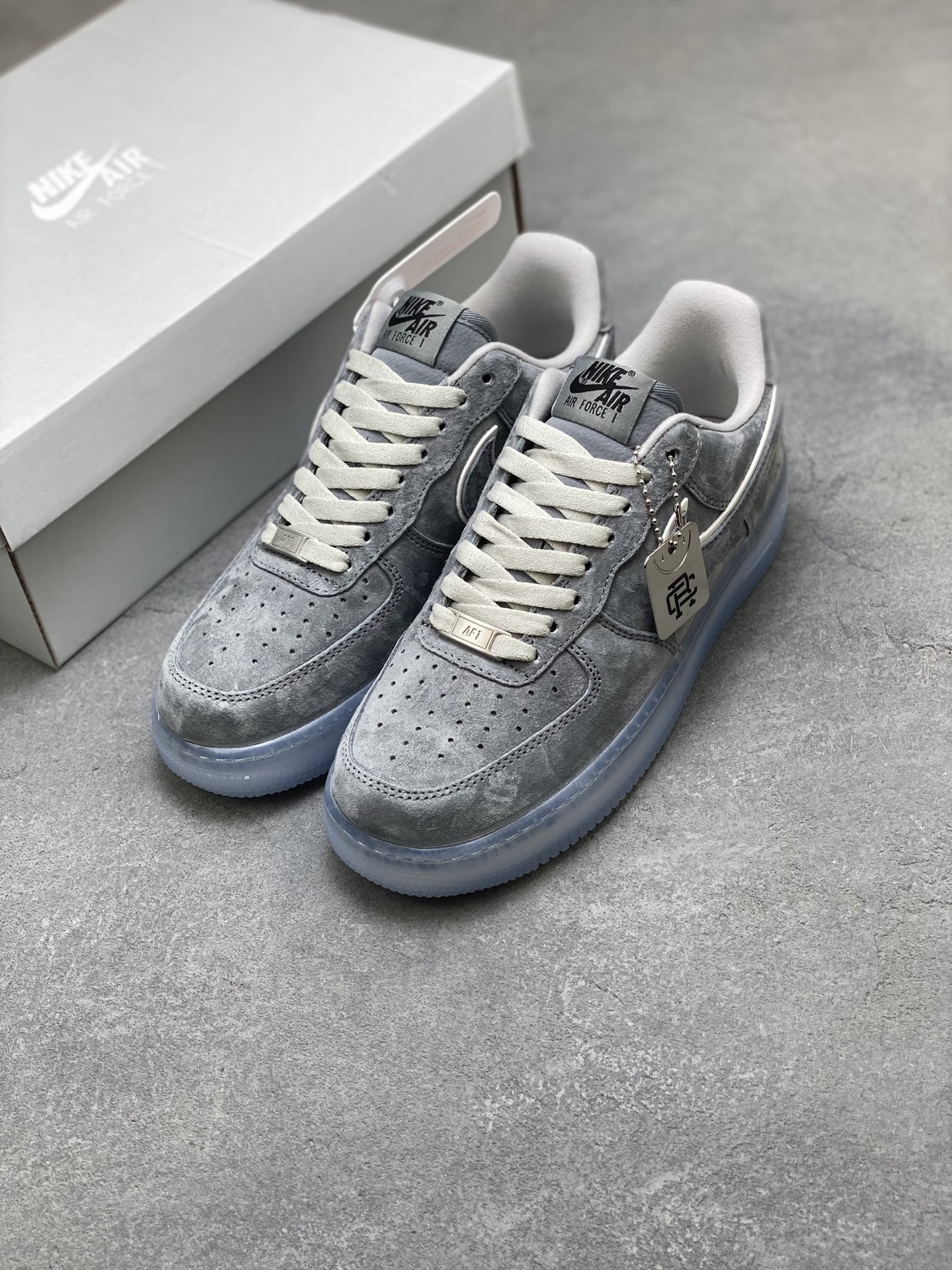 Nike Air Force 1 '07 Low Grey Suede Casual Sneakers (AA1117-199) 9 i1755360386932 5960 0 7