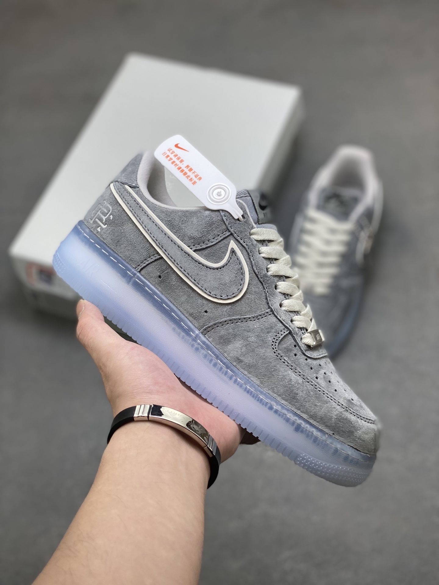 Nike Air Force 1 '07 Low Grey Suede Casual Sneakers (AA1117-199) 2 i1755360387243 9161 0 0