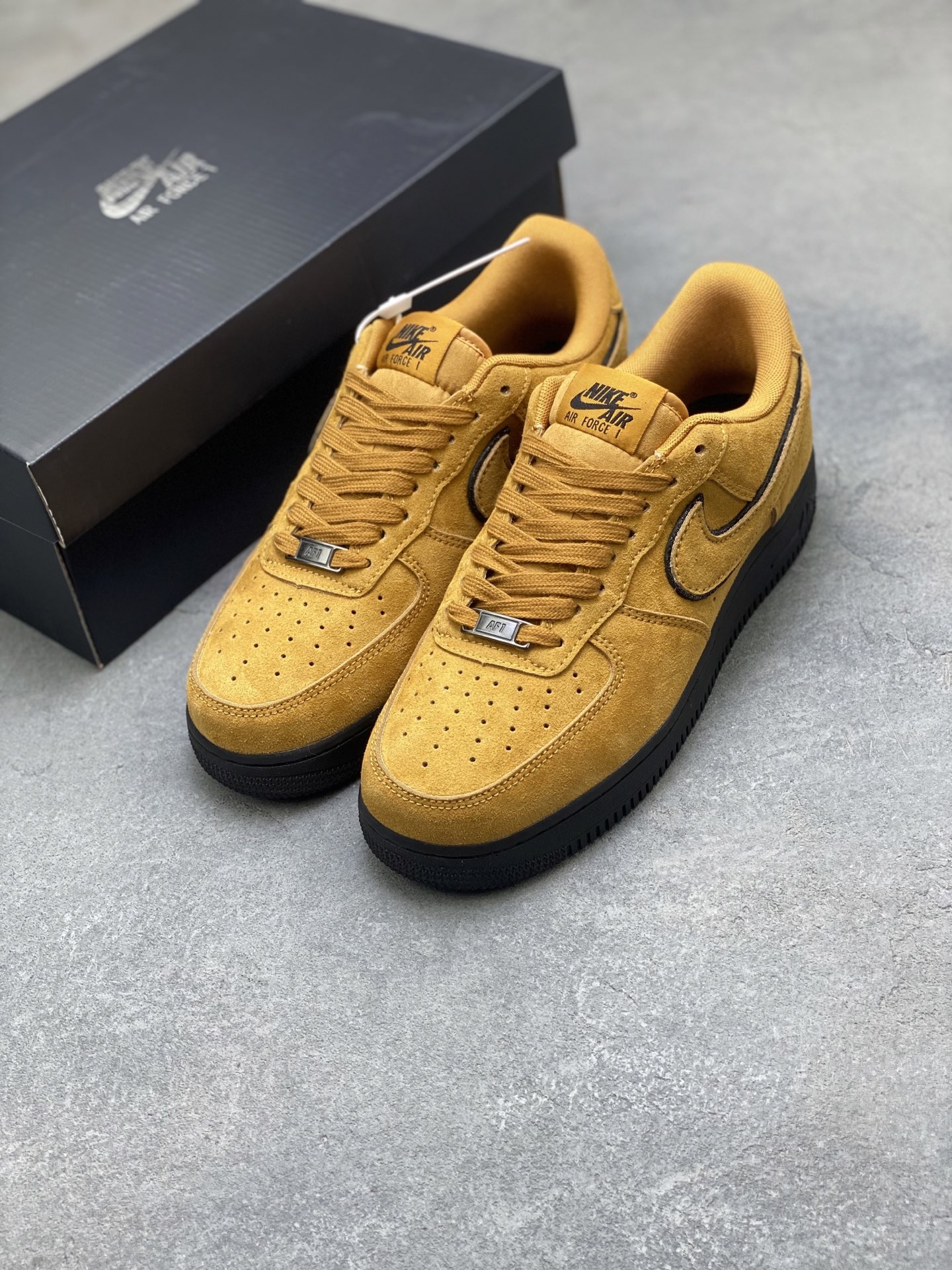 Nike Air Force 1 '07 Low Mustard Suede Casual Sneakers HQ1966-700 9 i1755620246312 5833 0 7