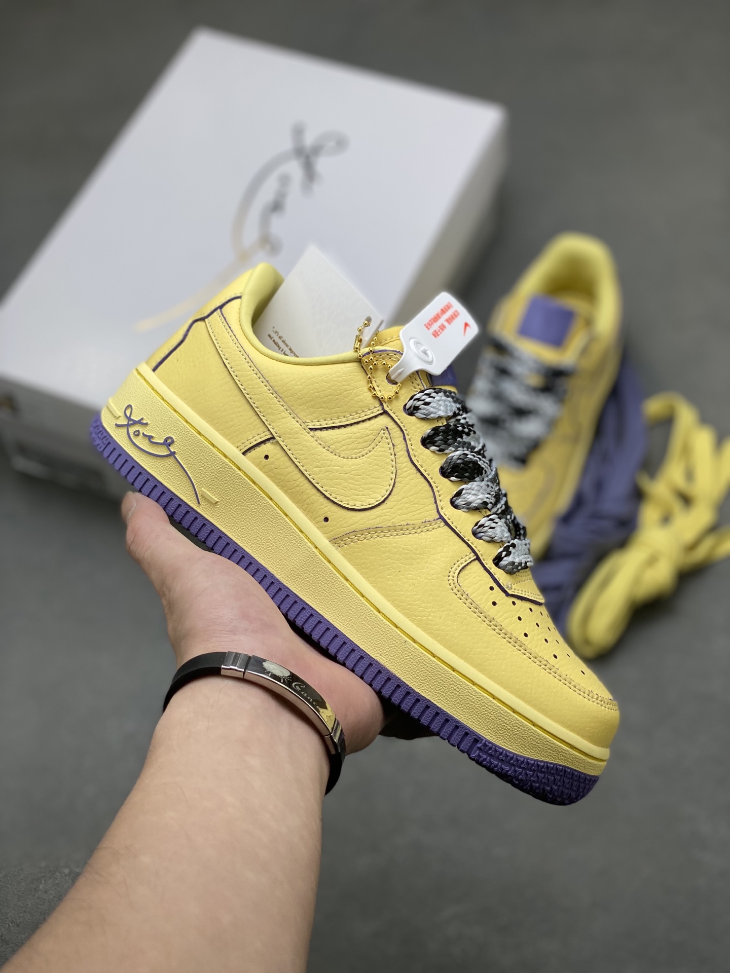 Nike Air Force 1 '07 Low - Limited Edition Yellow/Purple Sneakers 2 i1755620300097 8479 0 0