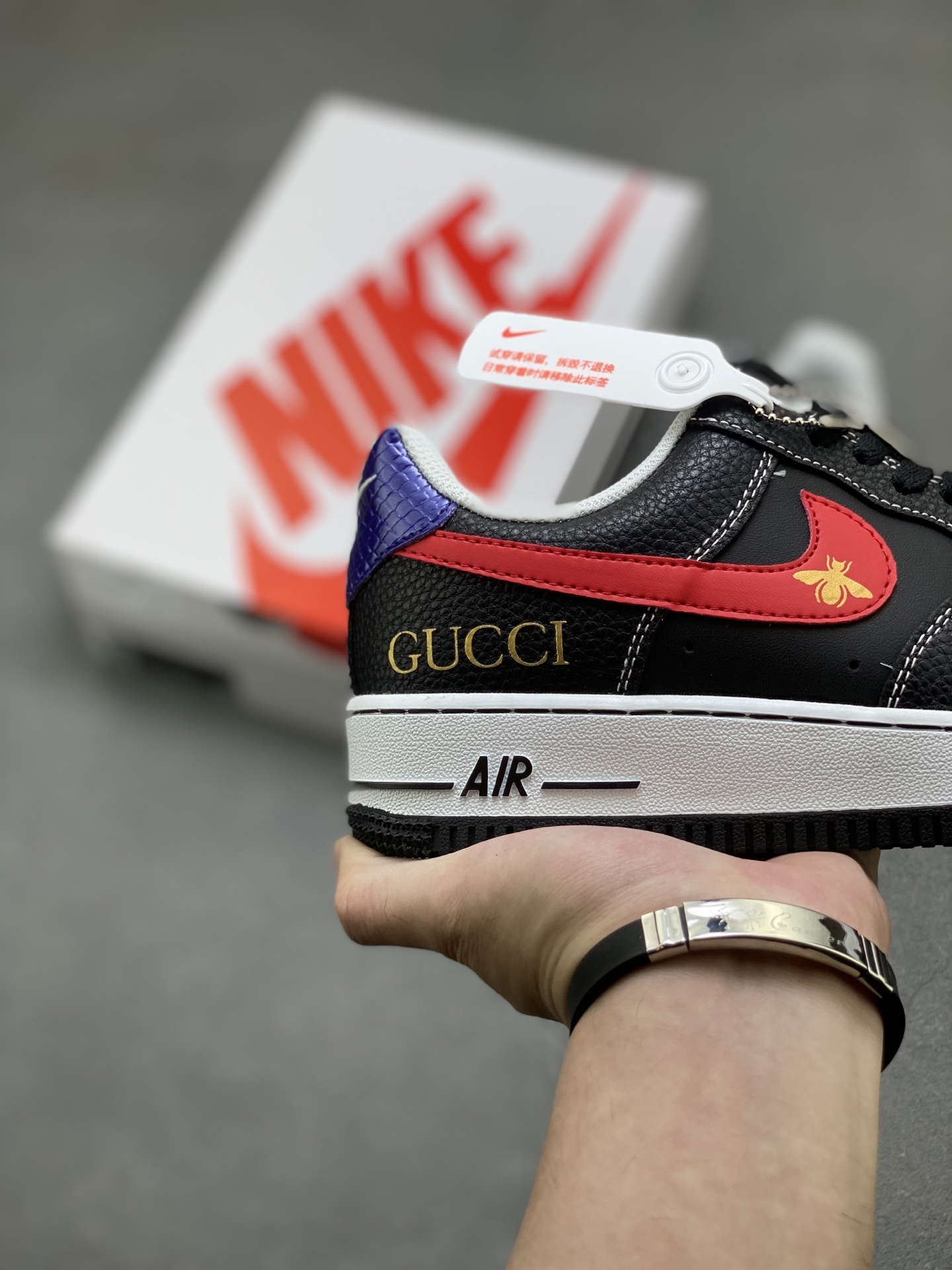 Nike Air Force 1 '07 Low Black/Red Custom Sneakers Limited Edition 6 i1755620349156 6318 0 4
