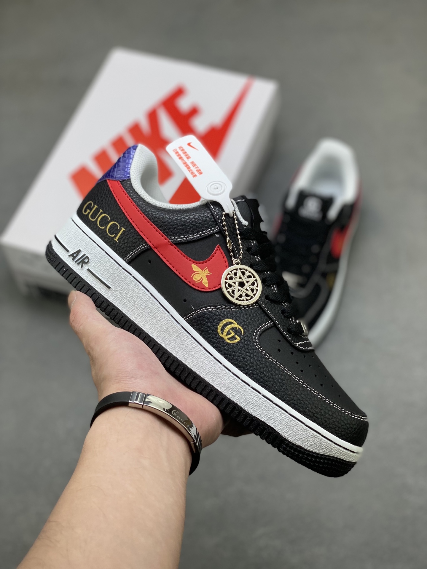 Nike Air Force 1 '07 Low Black/Red Custom Sneakers Limited Edition 2 i1755620352676 5438 0 0