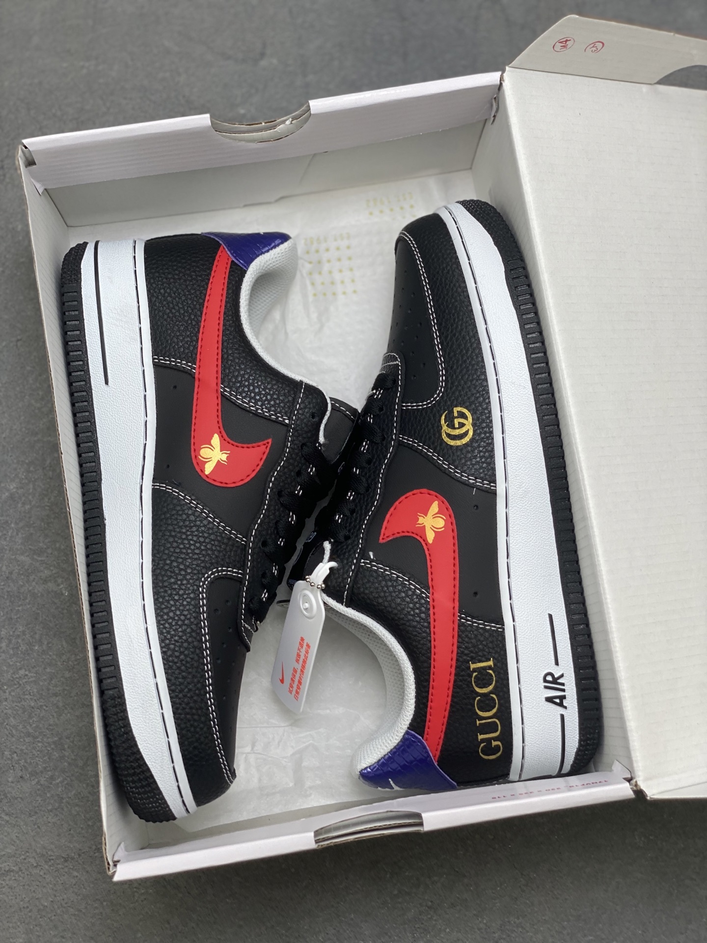 Nike Air Force 1 '07 Low Black/Red Custom Sneakers Limited Edition 10 i1755620354484 9460 0 8