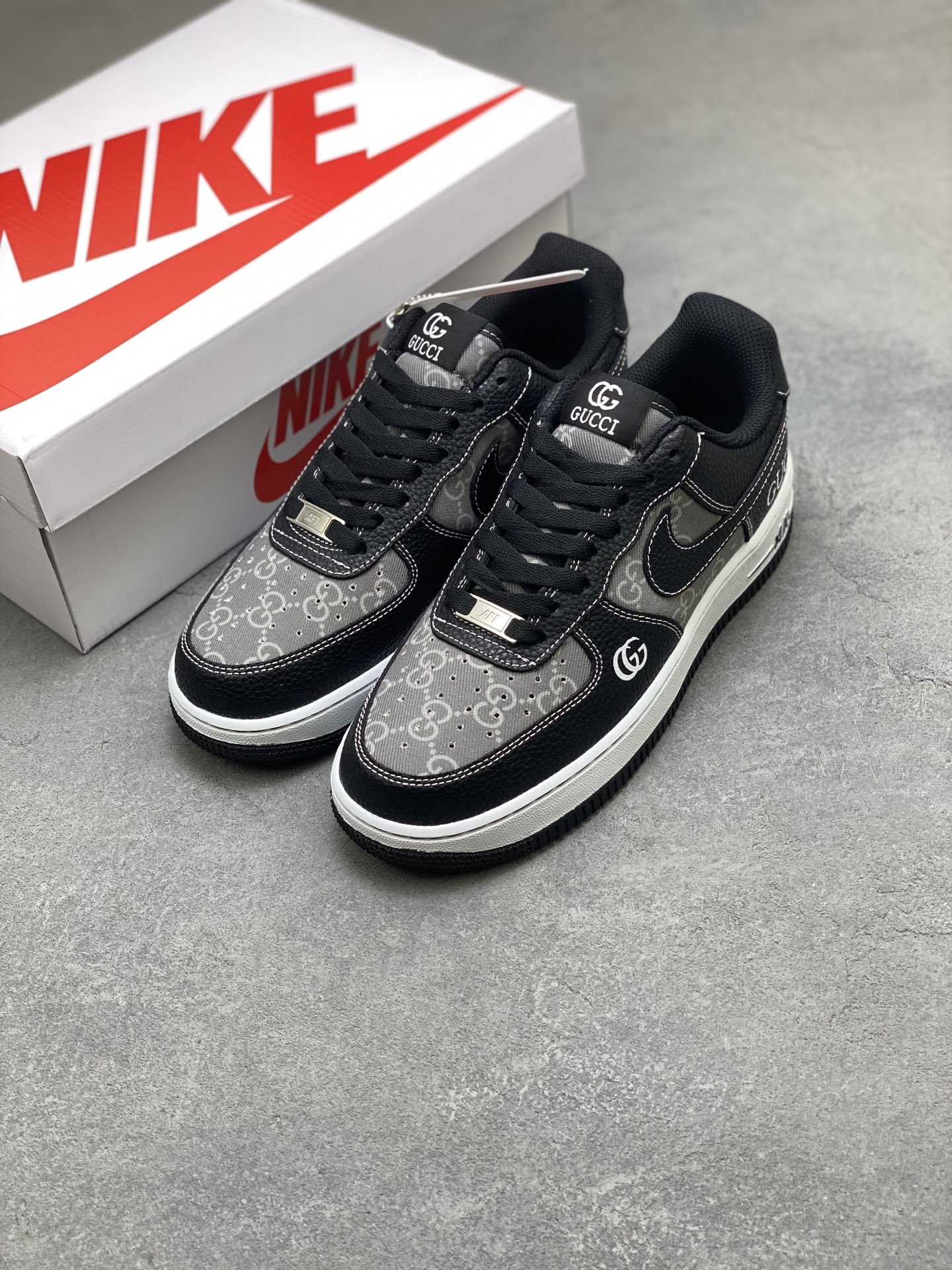 Nike Air Force 1 '07 Low Gucci Custom Sneakers Limited Edition -AH8462-002 9 i1756137707361 9313 0 7