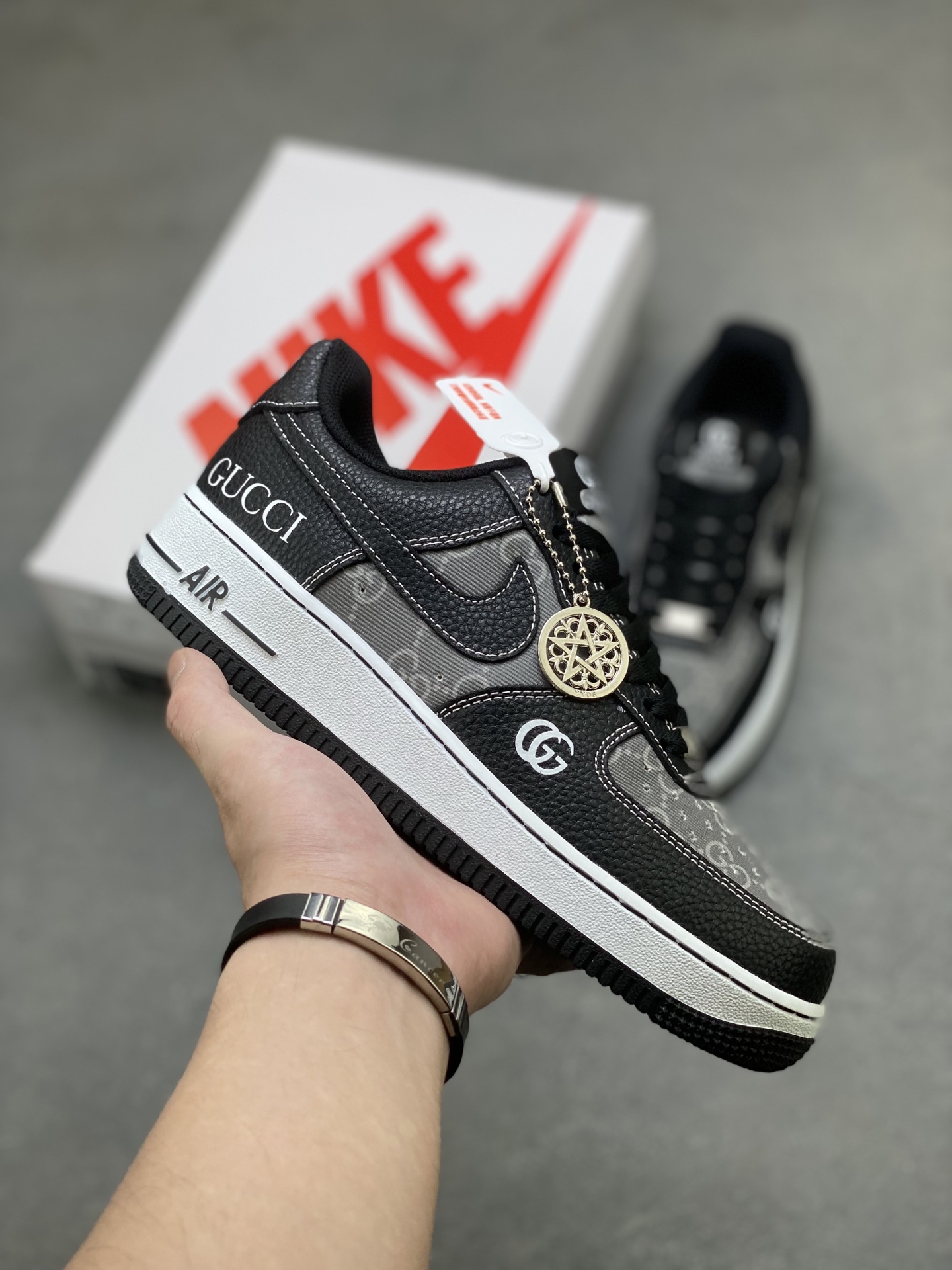 Nike Air Force 1 '07 Low Gucci Custom Sneakers Limited Edition -AH8462-002 2 i1756137708319 2843 0 0
