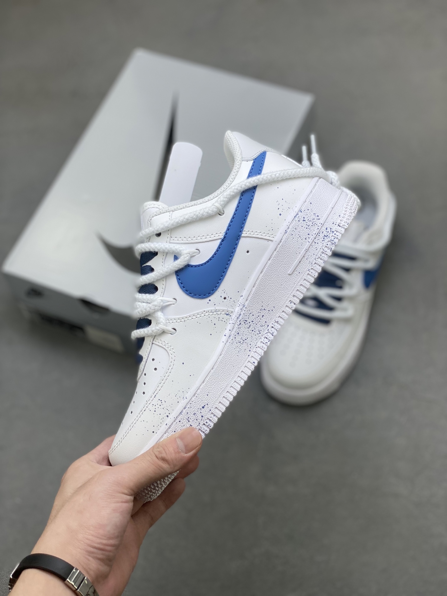 Nike Air Force 1 '07 Low Sneakers - White/Blue Accents, Limited Edition 4 i1756137802609 9360 0 2