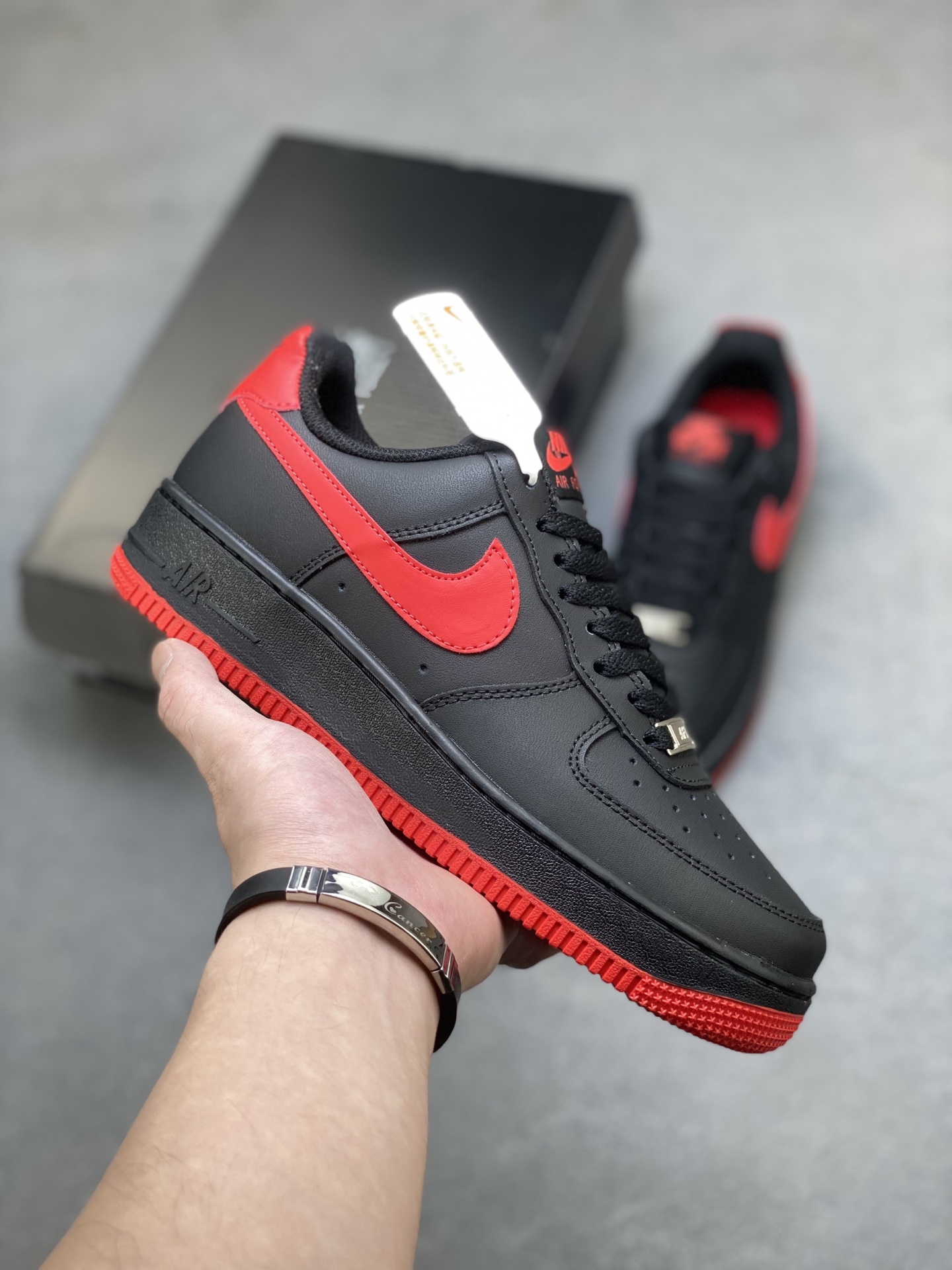 Nike Air Force 1 '07 Low Black Red Stitching Casual Shoes FJ4146-002 2 i1756137841120 5341 0 0