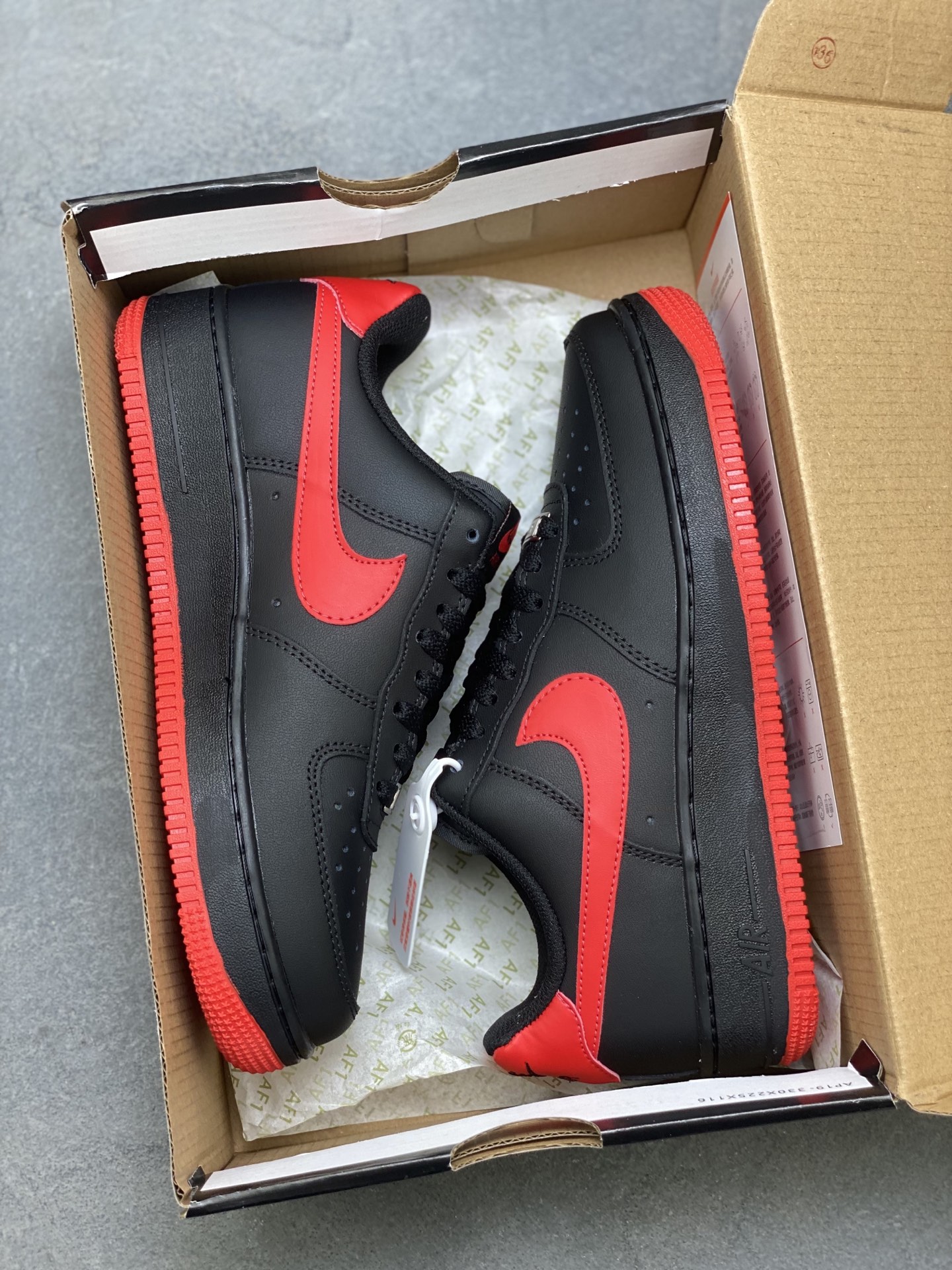 Nike Air Force 1 '07 Low Black Red Stitching Casual Shoes FJ4146-002 10 i1756137848648 2116 0 8