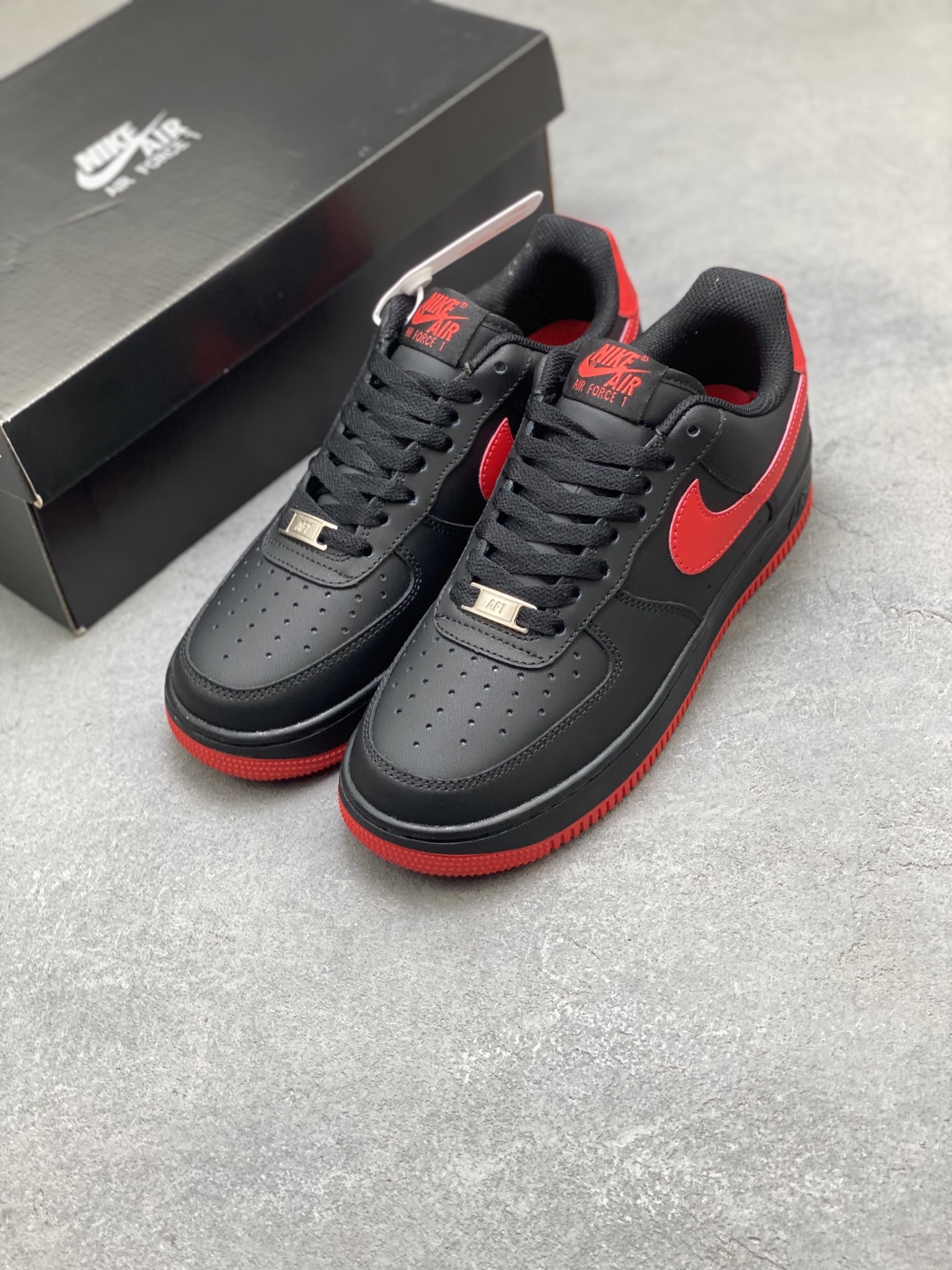 Nike Air Force 1 '07 Low Black Red Stitching Casual Shoes FJ4146-002 9 i1756137855618 4623 0 7