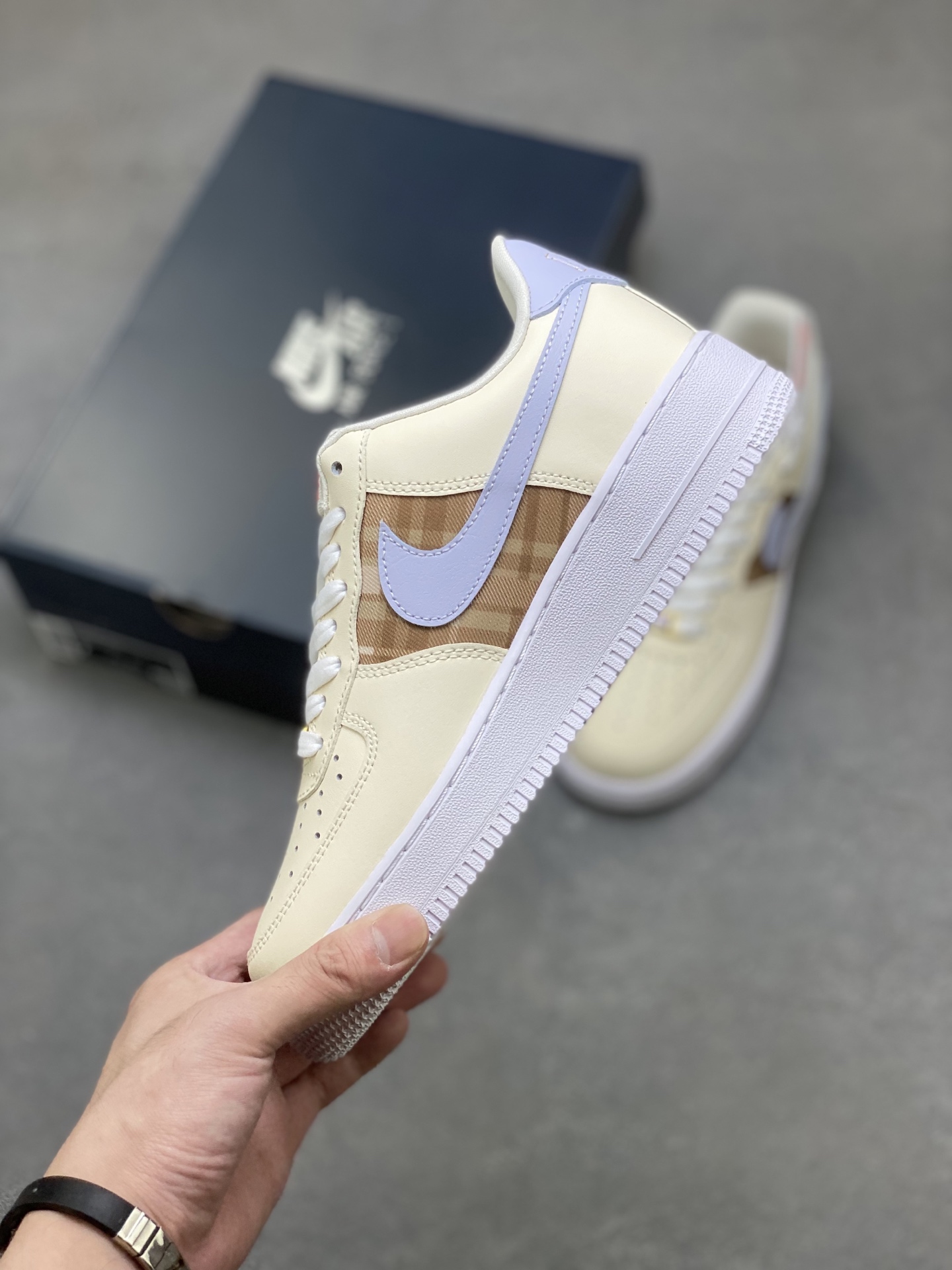 Nike Air Force 1 '07 Low Cream/Blue Shoes IH7352-001 Size 36-45 4 i1756397010362 8790 0 2