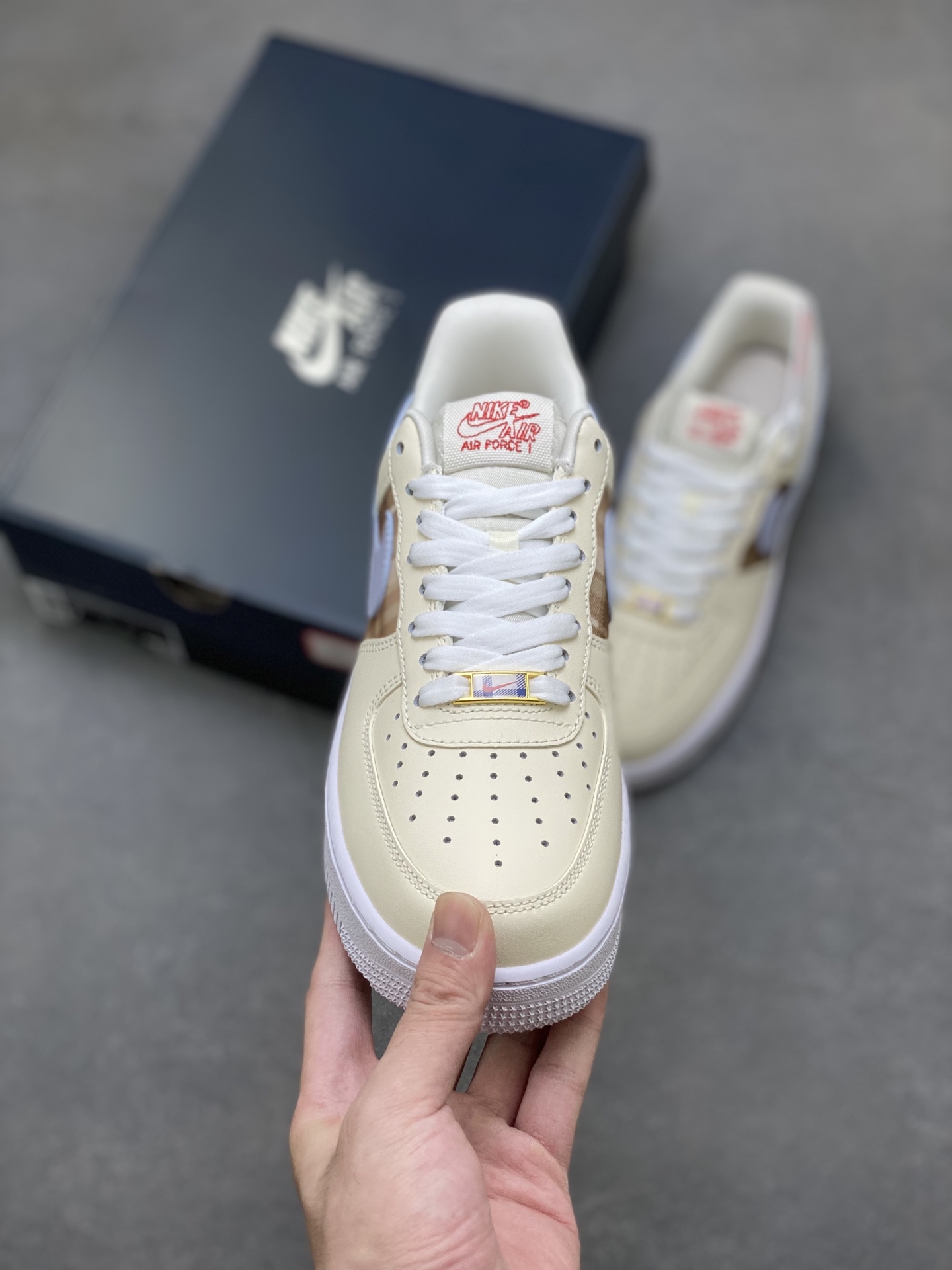 Nike Air Force 1 '07 Low Cream/Blue Shoes IH7352-001 Size 36-45 3 i1756397012376 9986 0 1