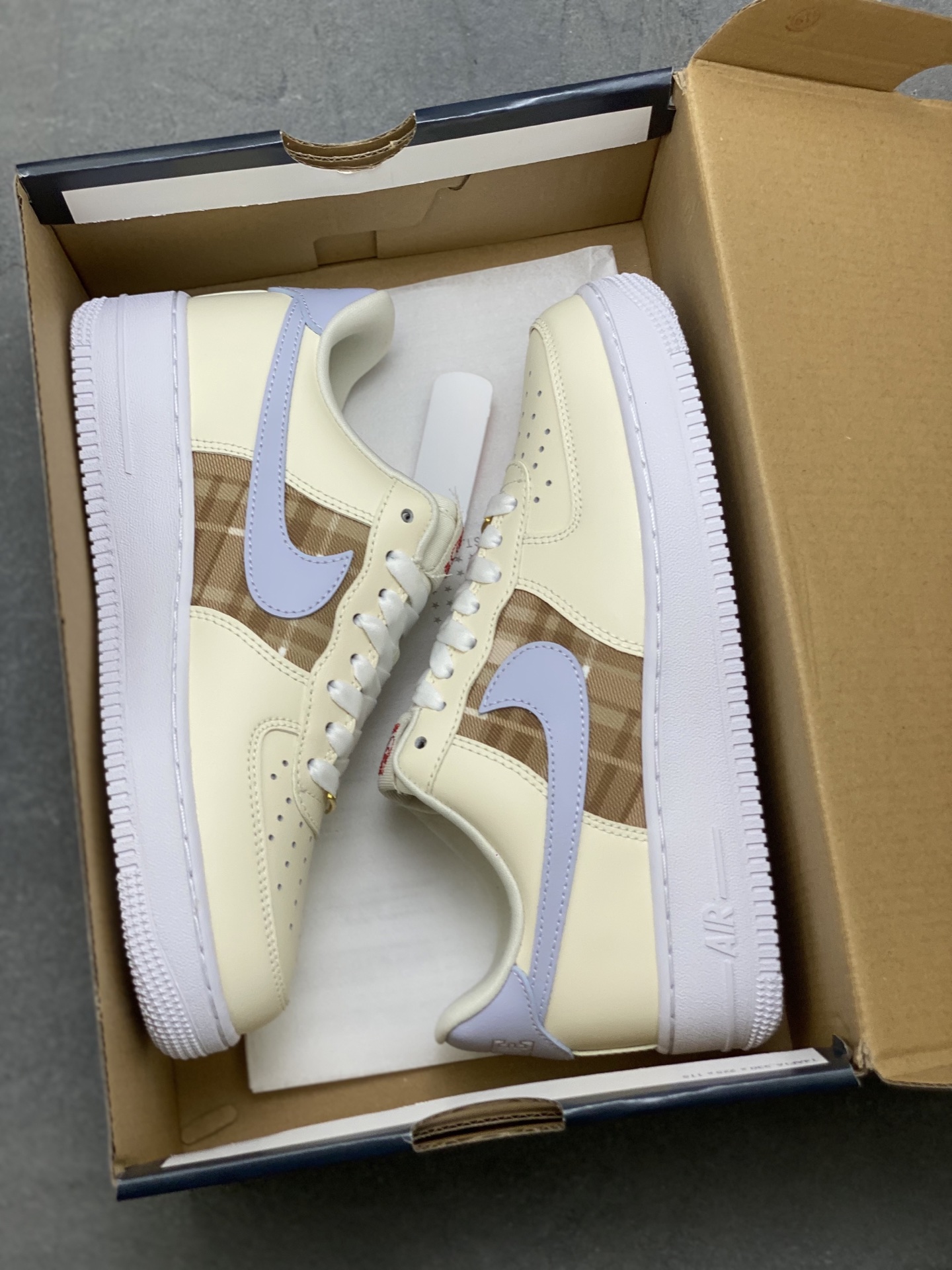 Nike Air Force 1 '07 Low Cream/Blue Shoes IH7352-001 Size 36-45 10 i1756397012380 5621 0 8