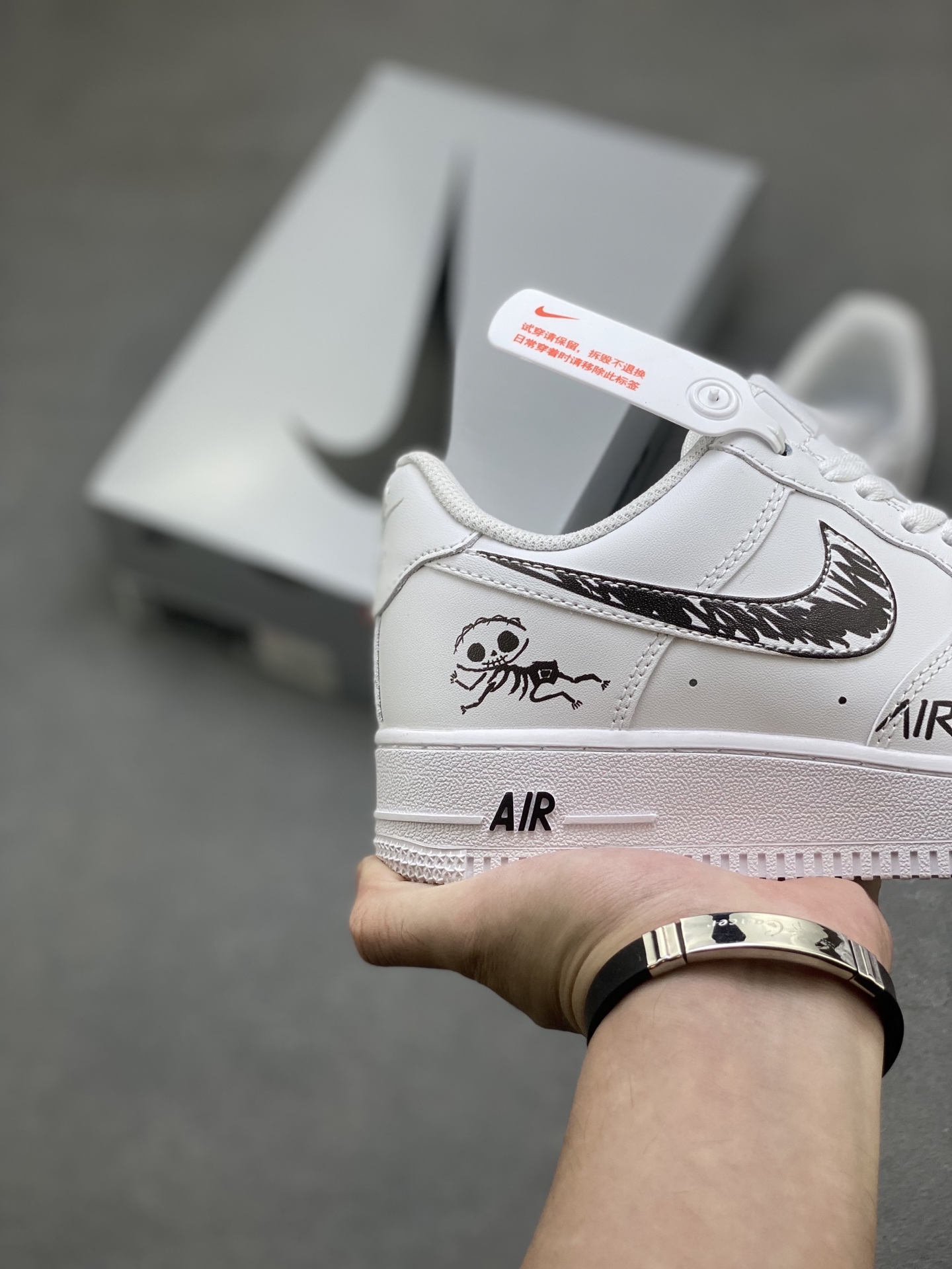 Nike Air Force 1 '07 Low White/Black Custom Sneakers 28 i1756397064449 7542 0 4