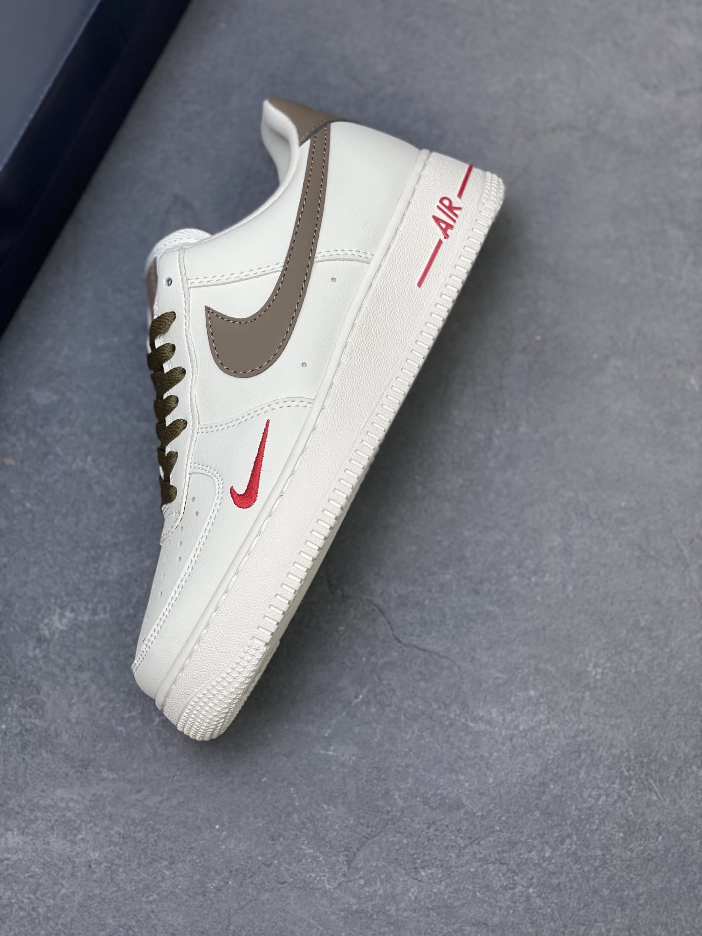 Nike Air Force 1 Low Casual Sneakers - White/Brown/Red - Limited Edition 8 i1756399735081 5466 0 6