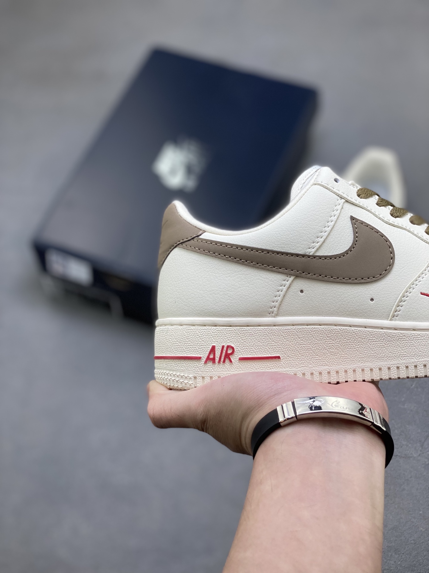 Nike Air Force 1 Low Casual Sneakers - White/Brown/Red - Limited Edition 6 i1756399739524 8776 0 4