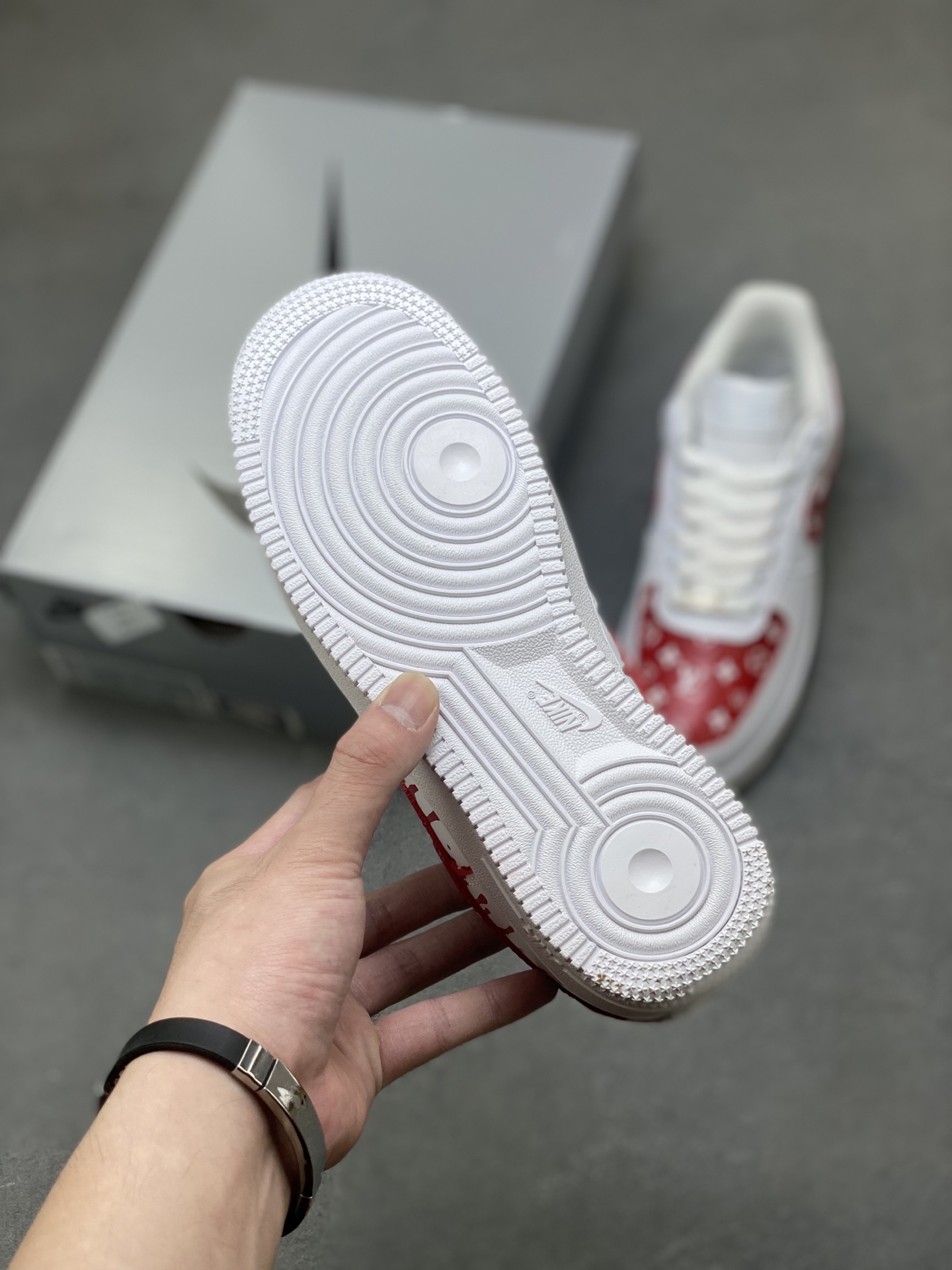Nike Air Force 1 '07 Low White/Red Leather Custom Sneakers 7 i1756570880289 2643 0 5