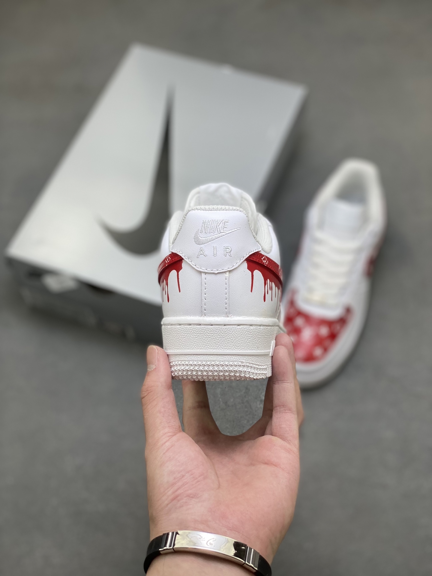 Nike Air Force 1 '07 Low White/Red Leather Custom Sneakers 5 i1756570889461 9274 0 3