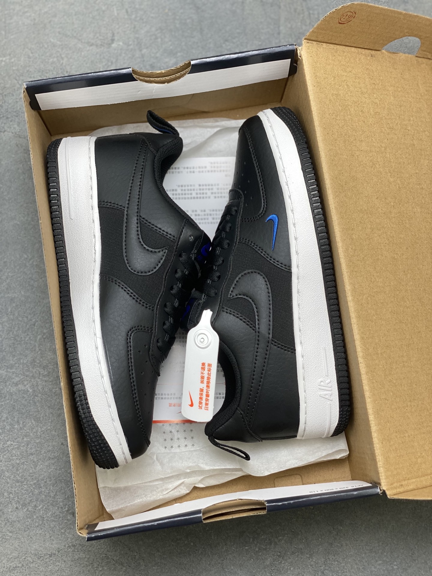 Nike Air Force 1 '07 Low Black/Blue Stitching Men's Sneakers FZ4625-001 10 i1756571290506 5214 0 8