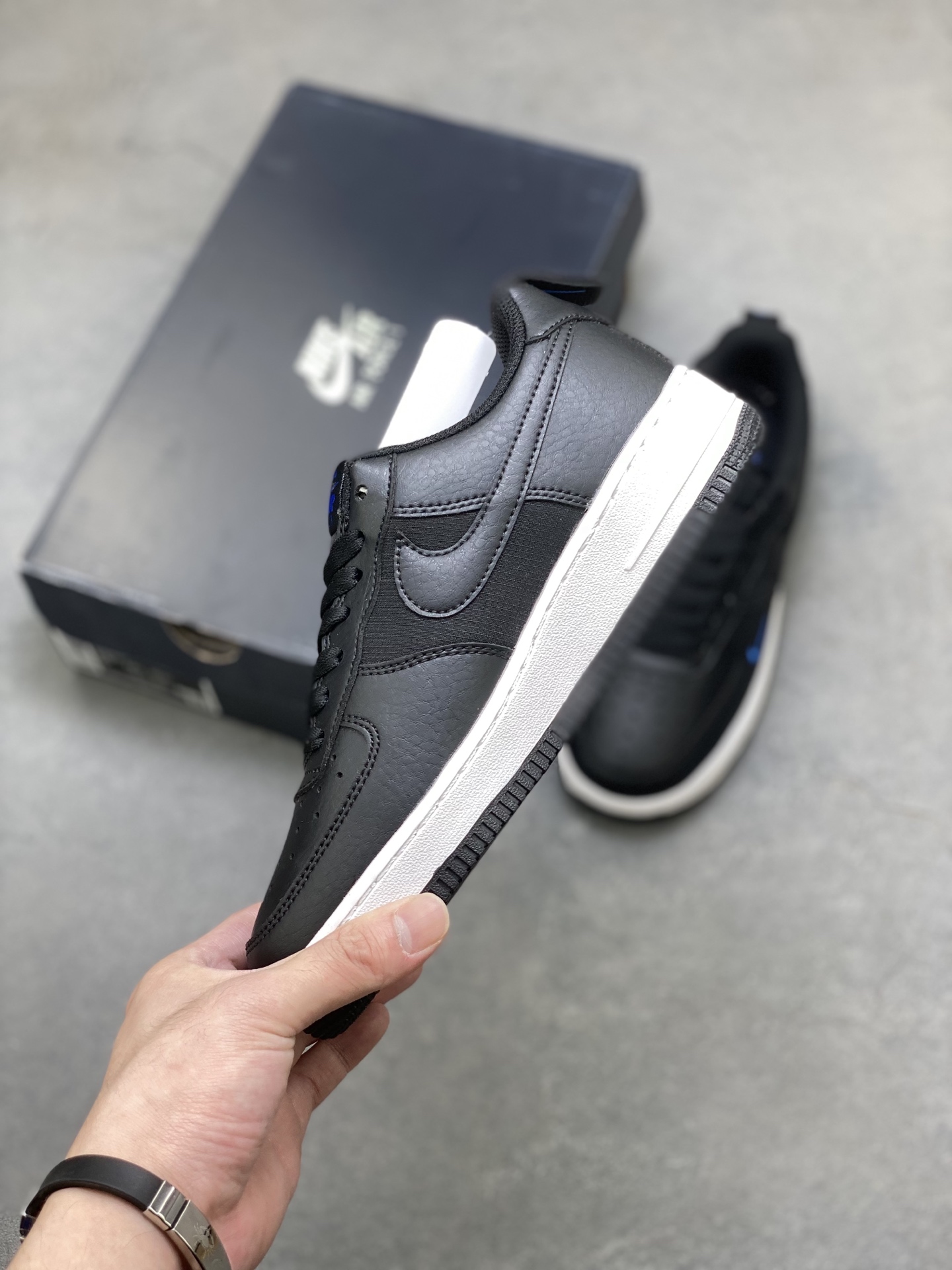 Nike Air Force 1 '07 Low Black/Blue Stitching Men's Sneakers FZ4625-001 4 i1756571290624 5437 0 2