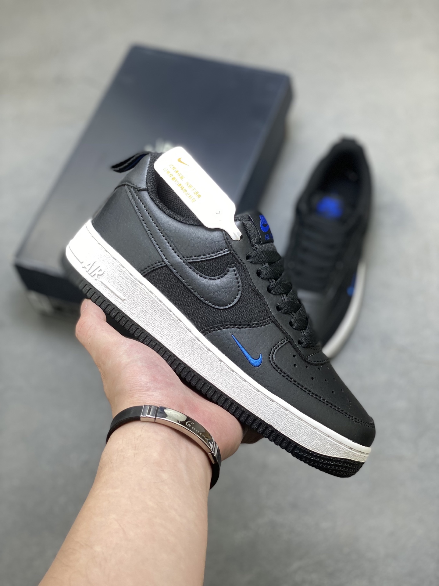 Nike Air Force 1 '07 Low Black/Blue Stitching Men's Sneakers FZ4625-001 2 i1756571301554 9645 0 0