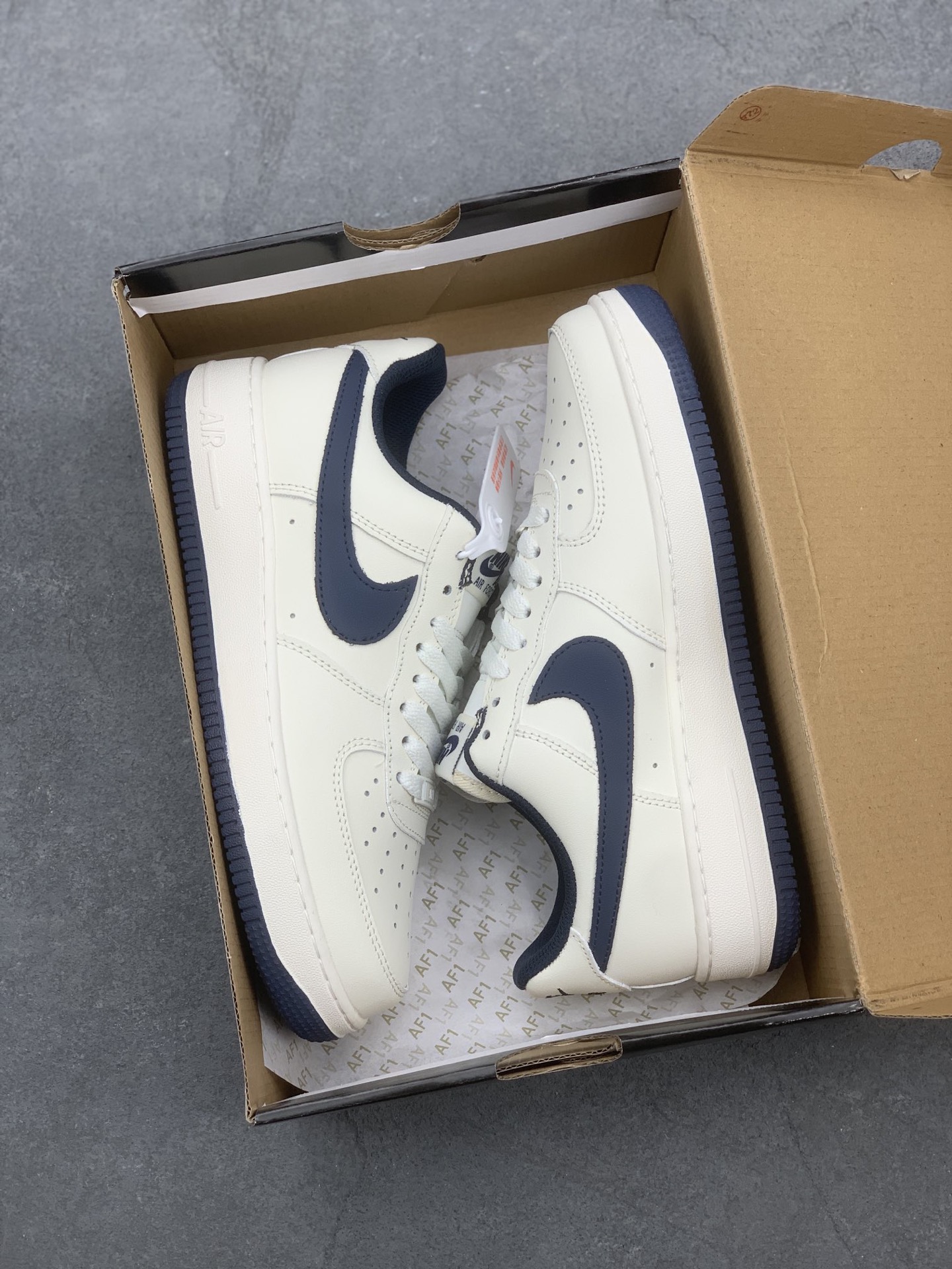 Nike Air Force 1 '07 Low Sneakers - Ivory/Navy, Company Grade Quality 10 i1756571706414 246 0 8