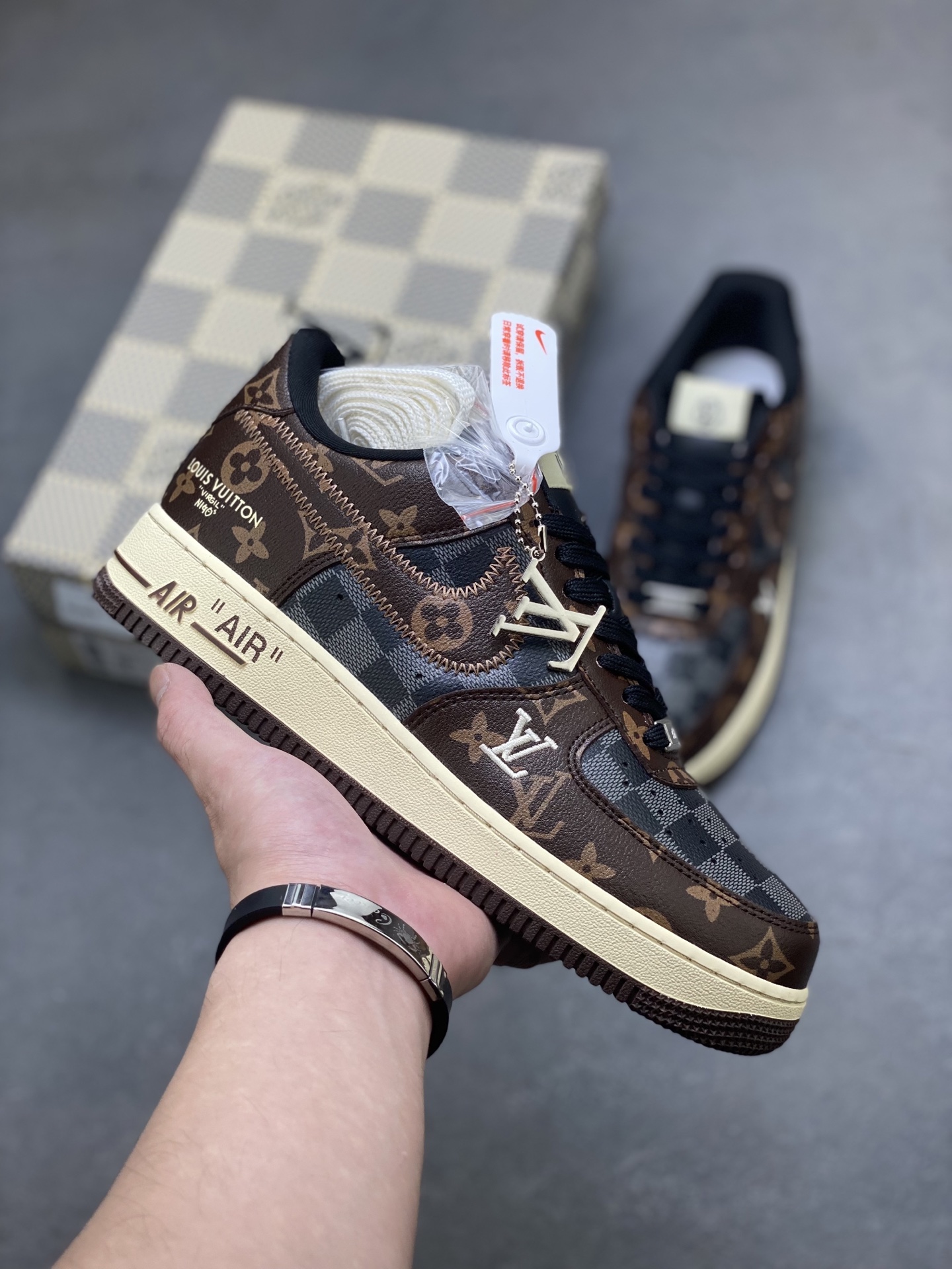 Nike x Louis Vuitton Air Force 1 Low Custom Sneakers - Limited Edition 2 i1756828879549 9653 0 0