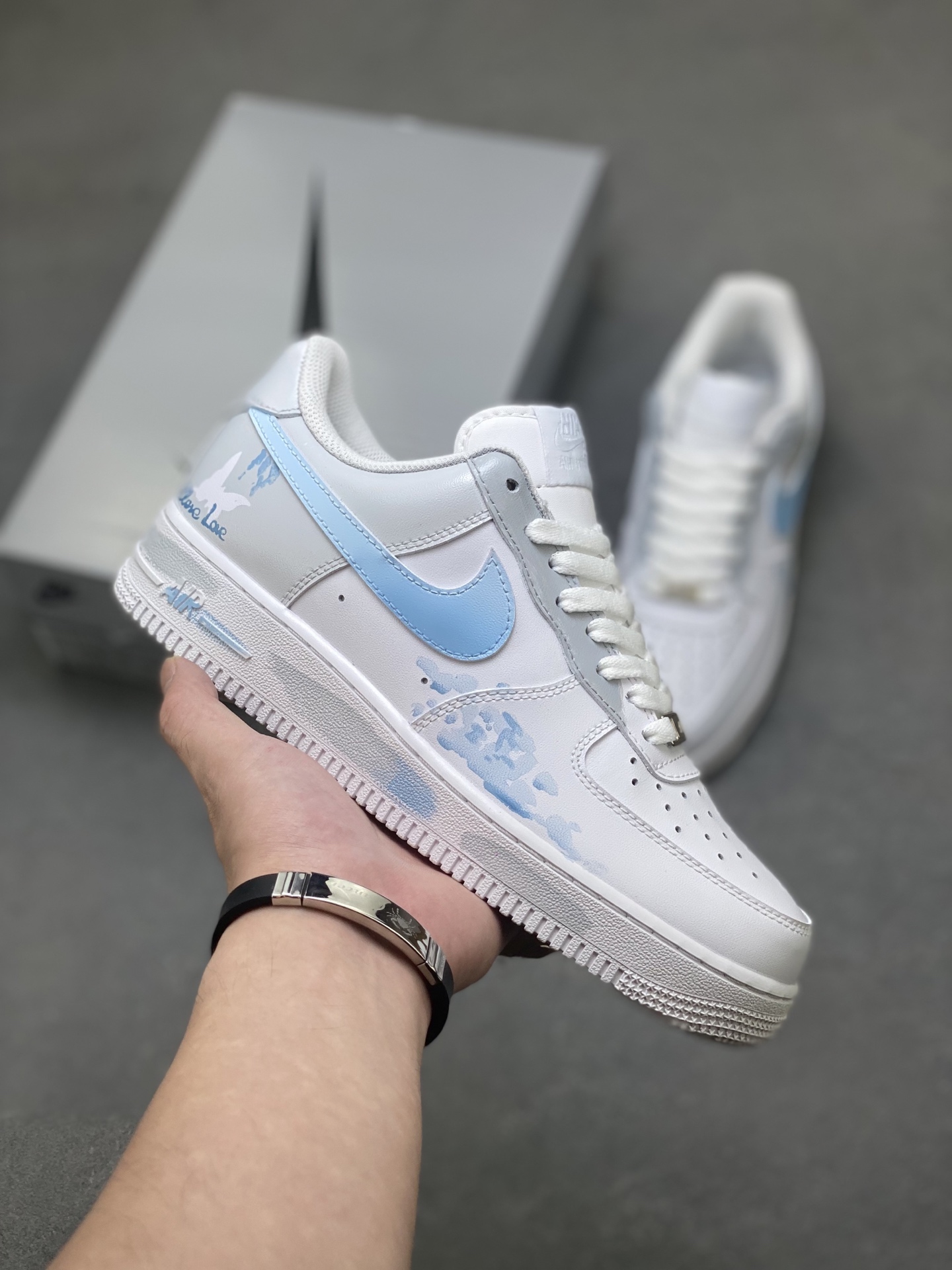 Nike Air Force 1 '07 Low White/Blue Casual Shoes CW2288-111 2 i1757009050665 4437 0 0