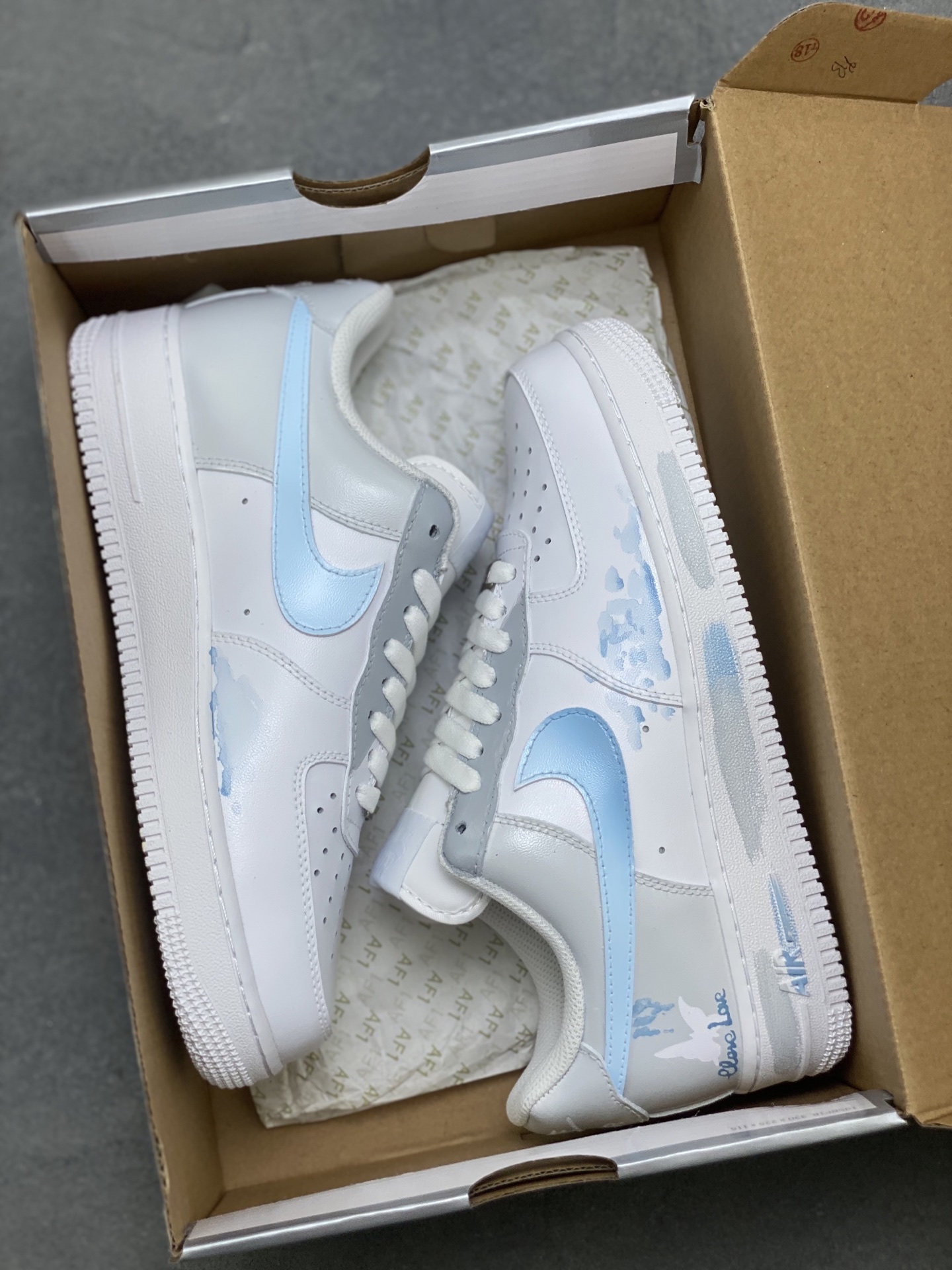 Nike Air Force 1 '07 Low White/Blue Casual Shoes CW2288-111 10 i1757009052858 7762 0 8