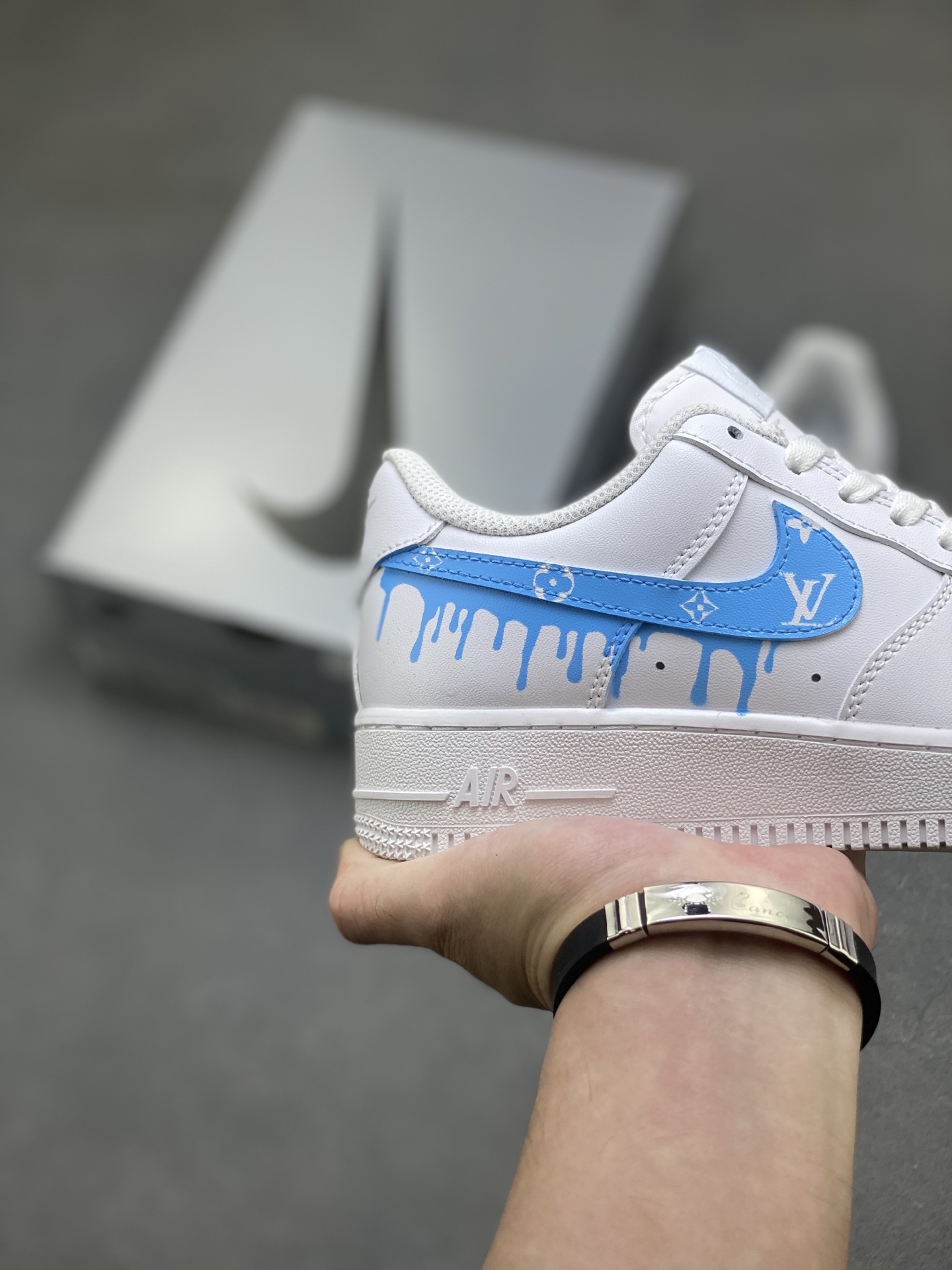Nike Air Force 1 '07 Low White/Blue Custom Sneakers Designer Shoes 6 i1757089046052 2101 0 4