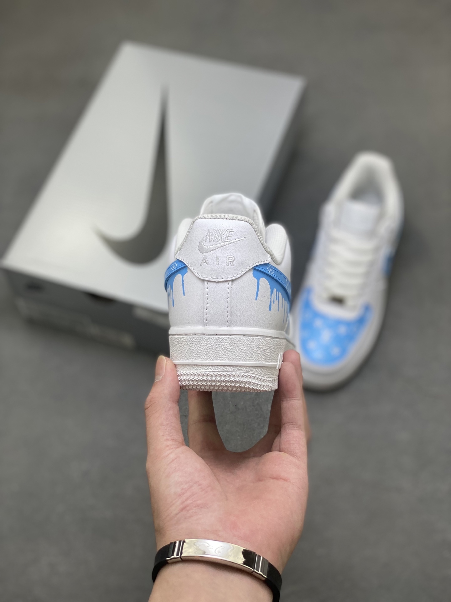 Nike Air Force 1 '07 Low White/Blue Custom Sneakers Designer Shoes 5 i1757089046727 332 0 3