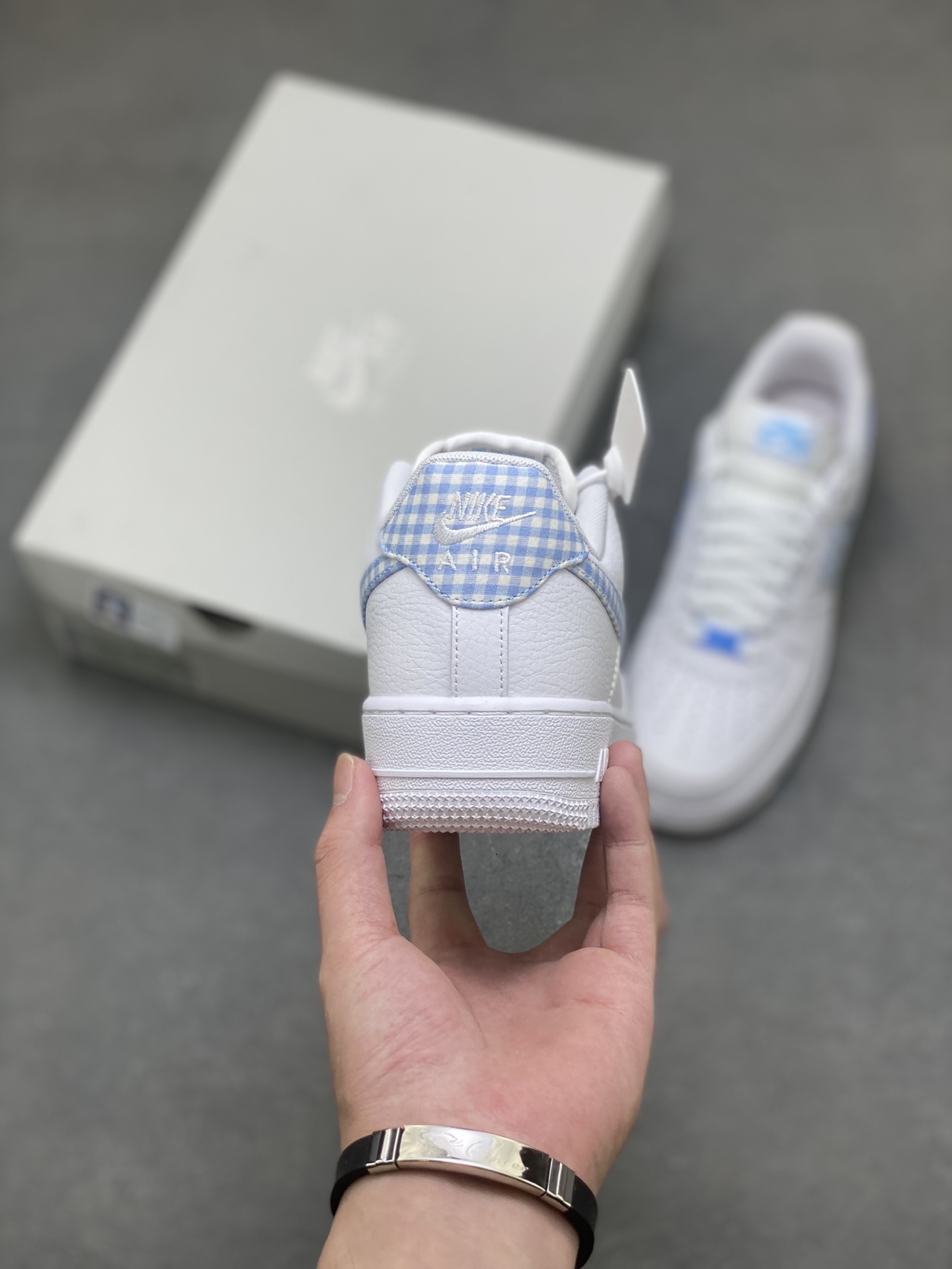 Nike Air Force 1 '07 Low White/Blue Gingham Sneakers DZ2784-100 5 i1757089386608 5869 0 3