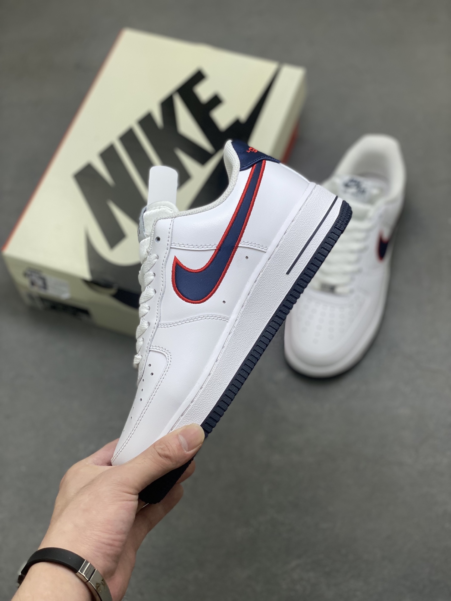 Nike Air Force 1 '07 Low White Navy Red Stitching Limited Edition Sneakers 4 i1757089575544 4097 0 2
