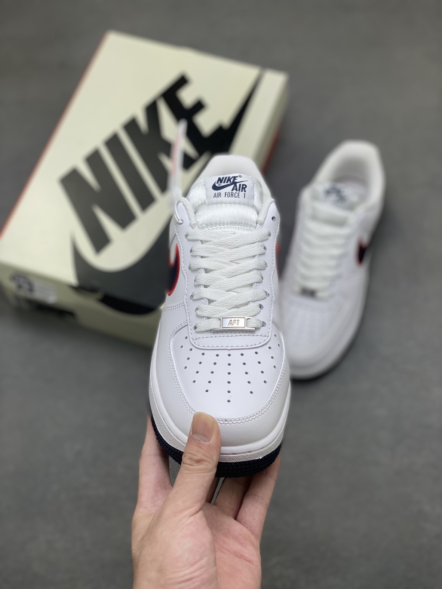 Nike Air Force 1 '07 Low White Navy Red Stitching Limited Edition Sneakers 3 i1757089583444 1065 0 1