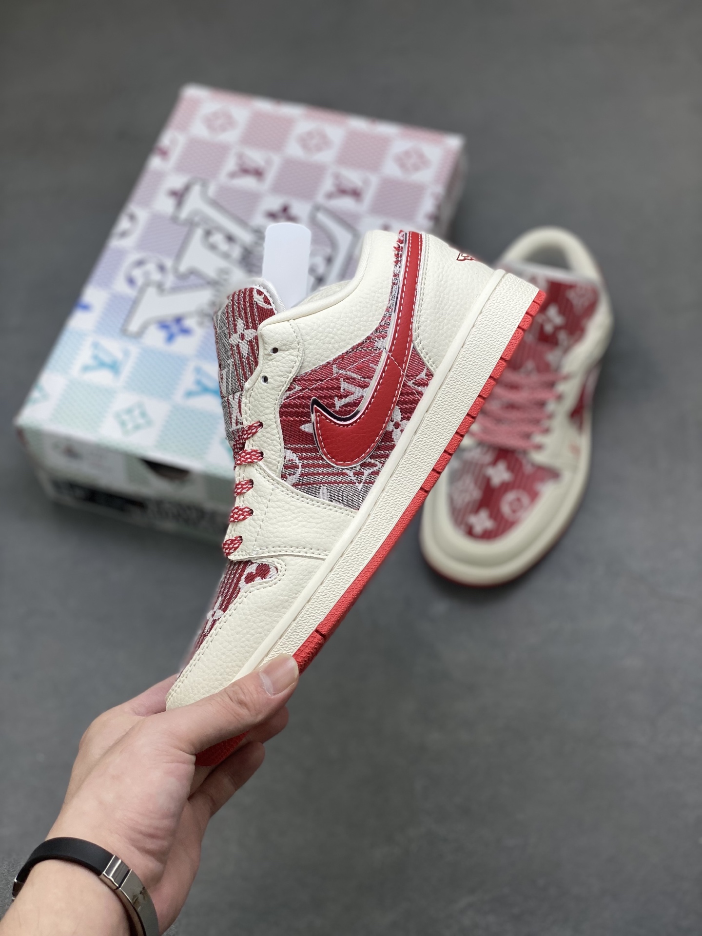 Louis Vuitton x Air Jordan 1 Low Custom Sneakers Designer Collaboration 4 i1757090525438 393 0 2