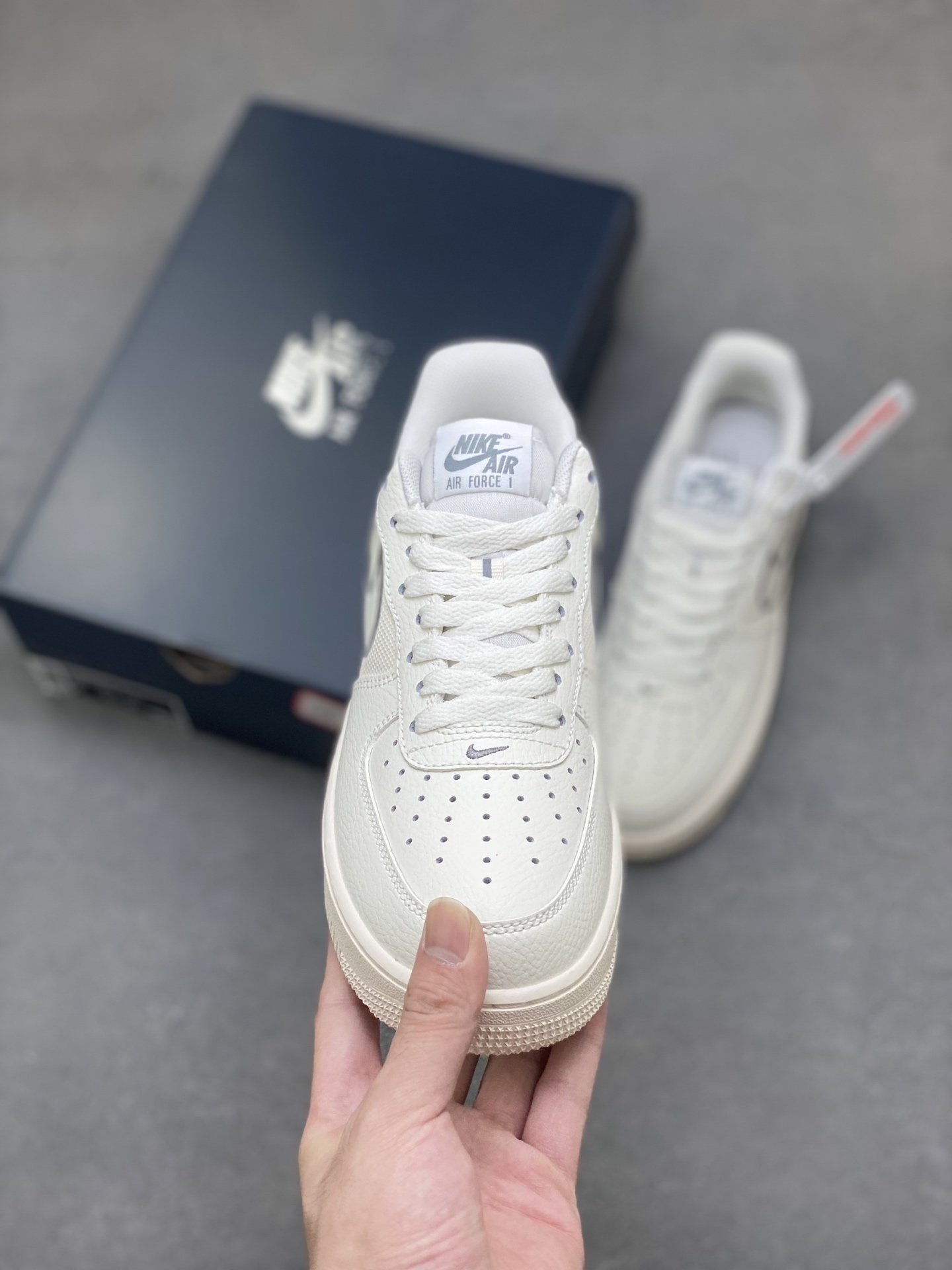 Nike Air Force 1 '07 Low White/Grey Stitch Sneakers IB7677-101 Limited Edition 3 i1757434313876 201 0 1