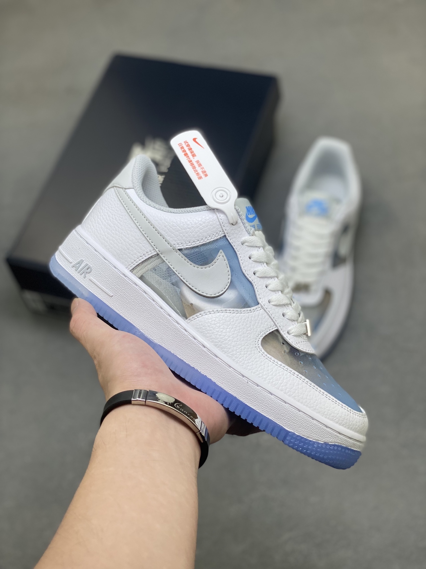 Nike Air Force 1 '07 Low White/Blue Casual Lifestyle Sneakers IB5724-100 2 i1757434358740 9284 0 0
