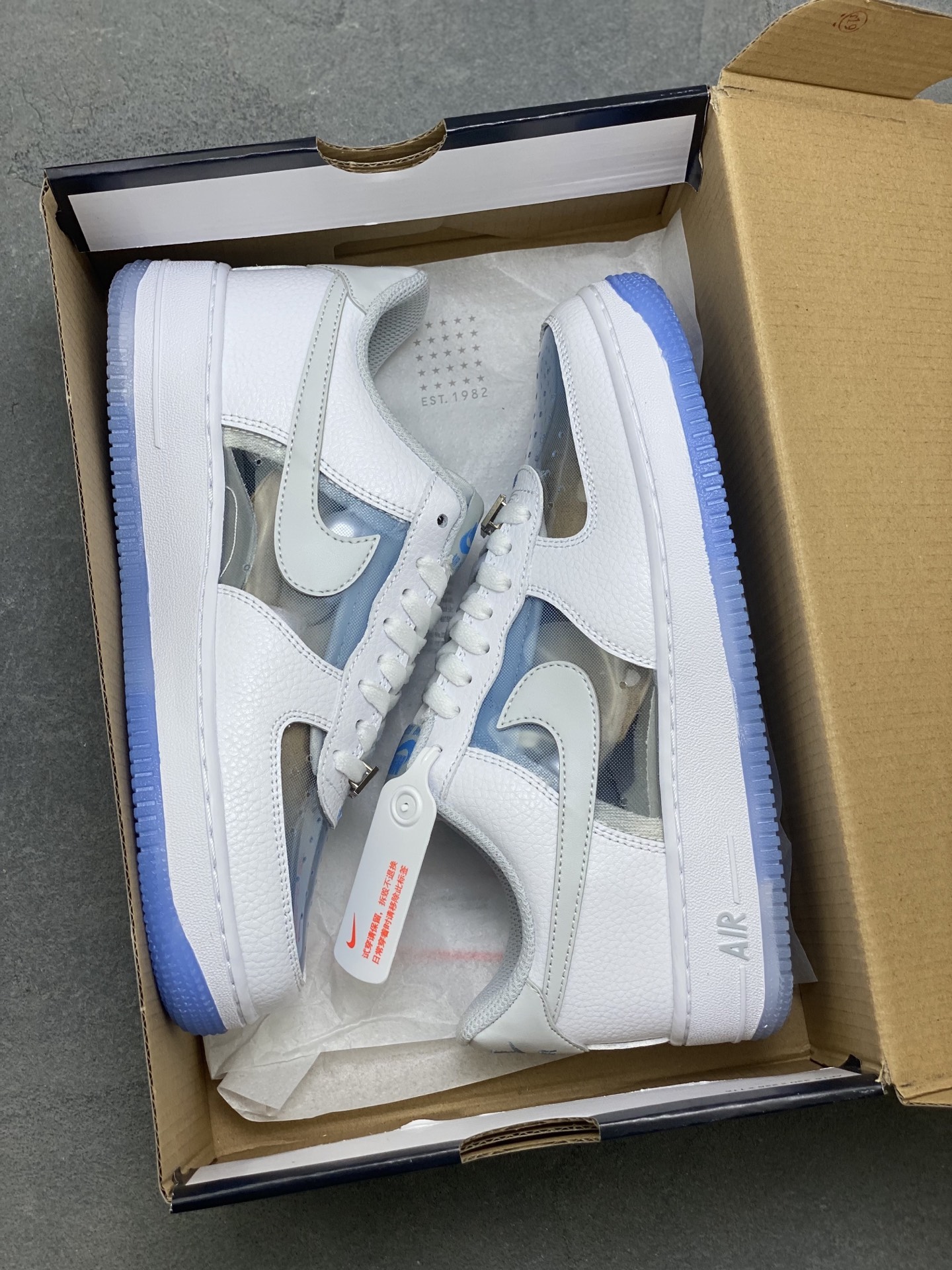 Nike Air Force 1 '07 Low White/Blue Casual Lifestyle Sneakers IB5724-100 10 i1757434358750 7851 0 8