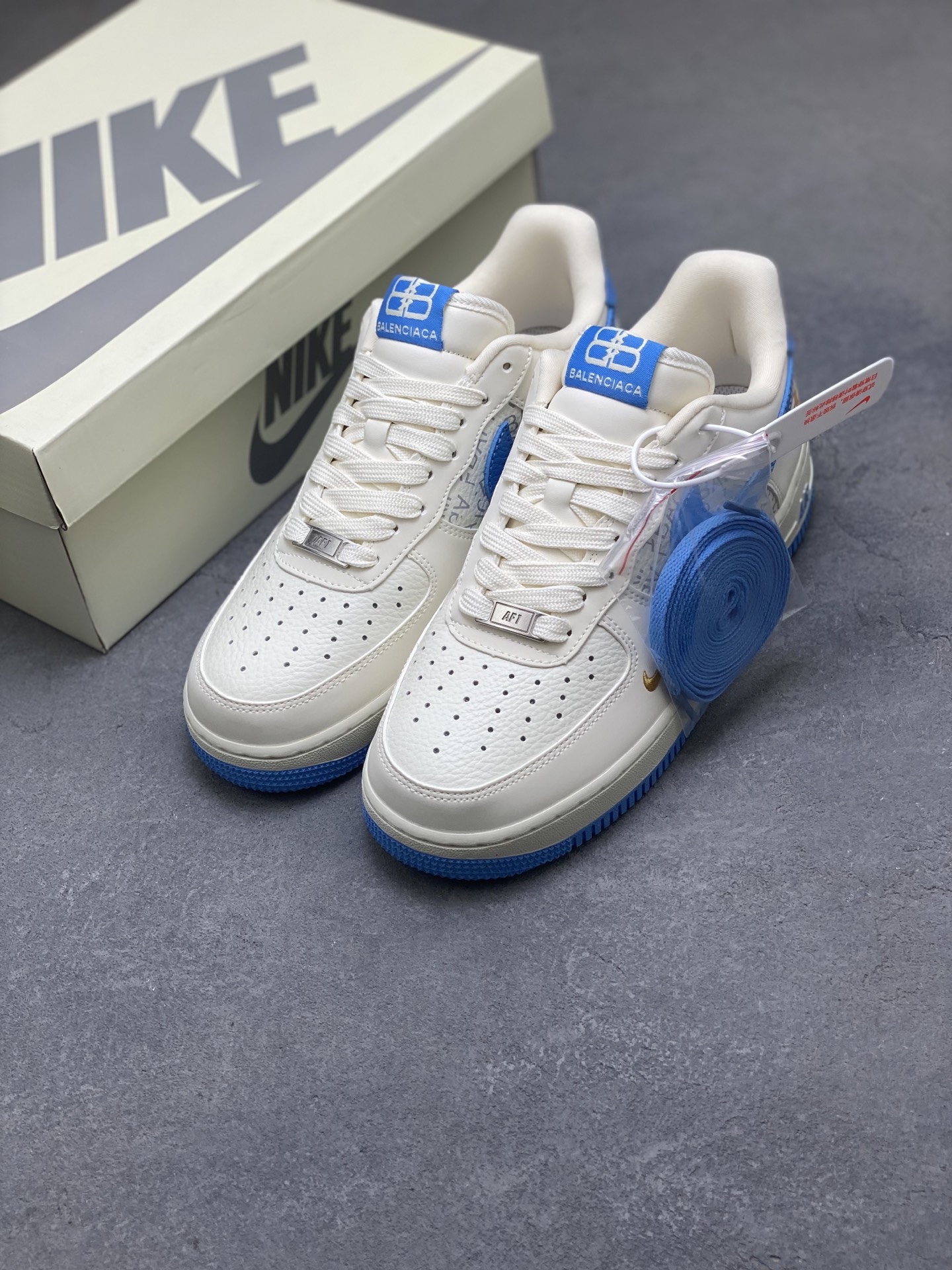 Nike Air Force 1 '07 Low White Blue Stitching Casual Sneakers 9 i1757779308514 1739 0 7