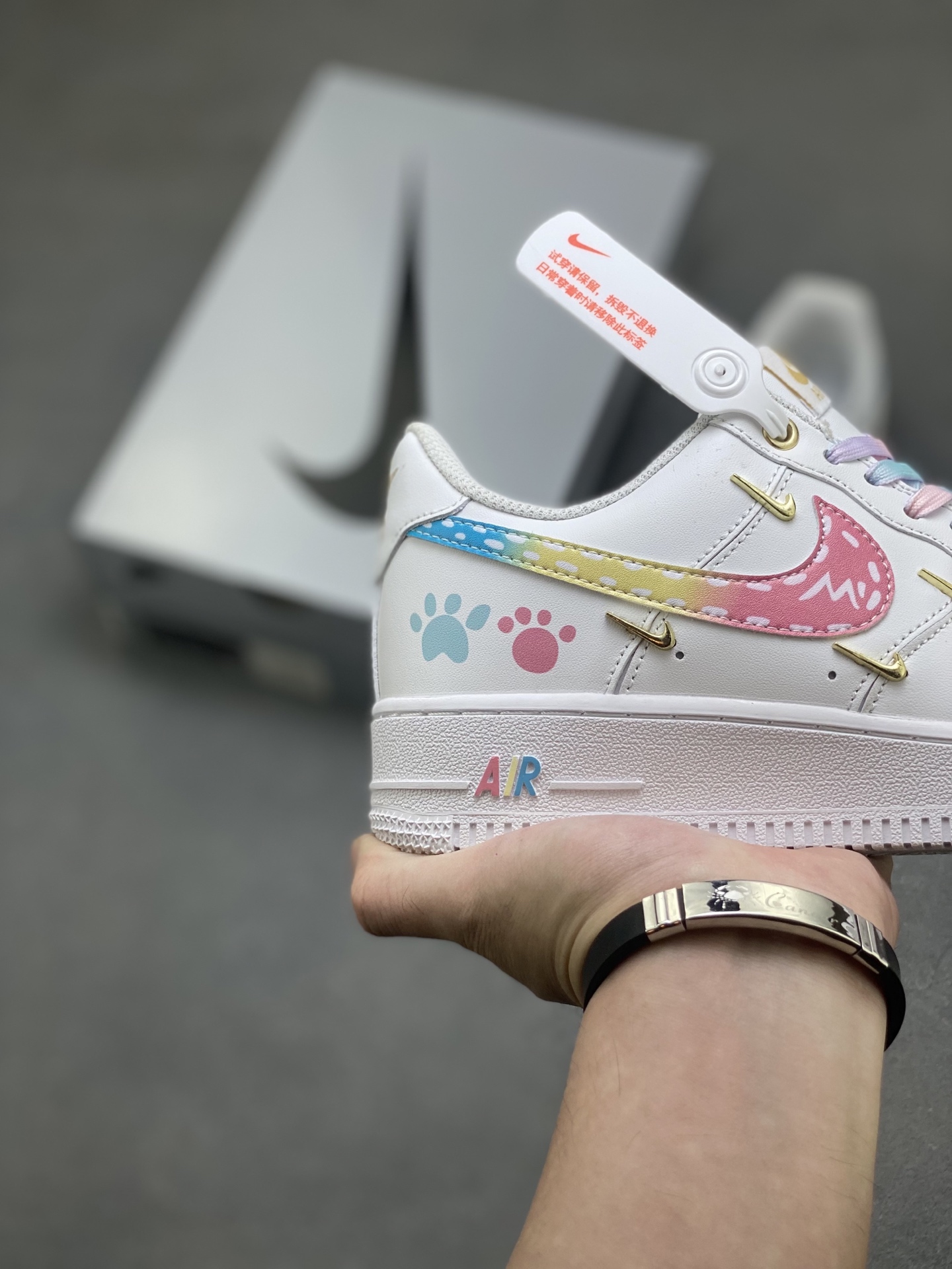 Nike Air Force 1 '07 Low White Multi-Color Custom Sneakers 6 i1757779531449 812 0 4